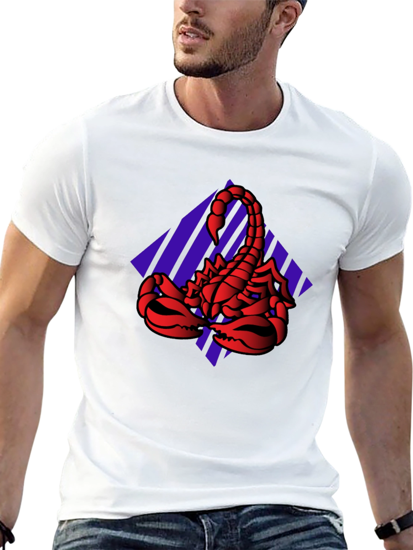 Black Scorpion Graphic Tee - Bold Red Design view 13