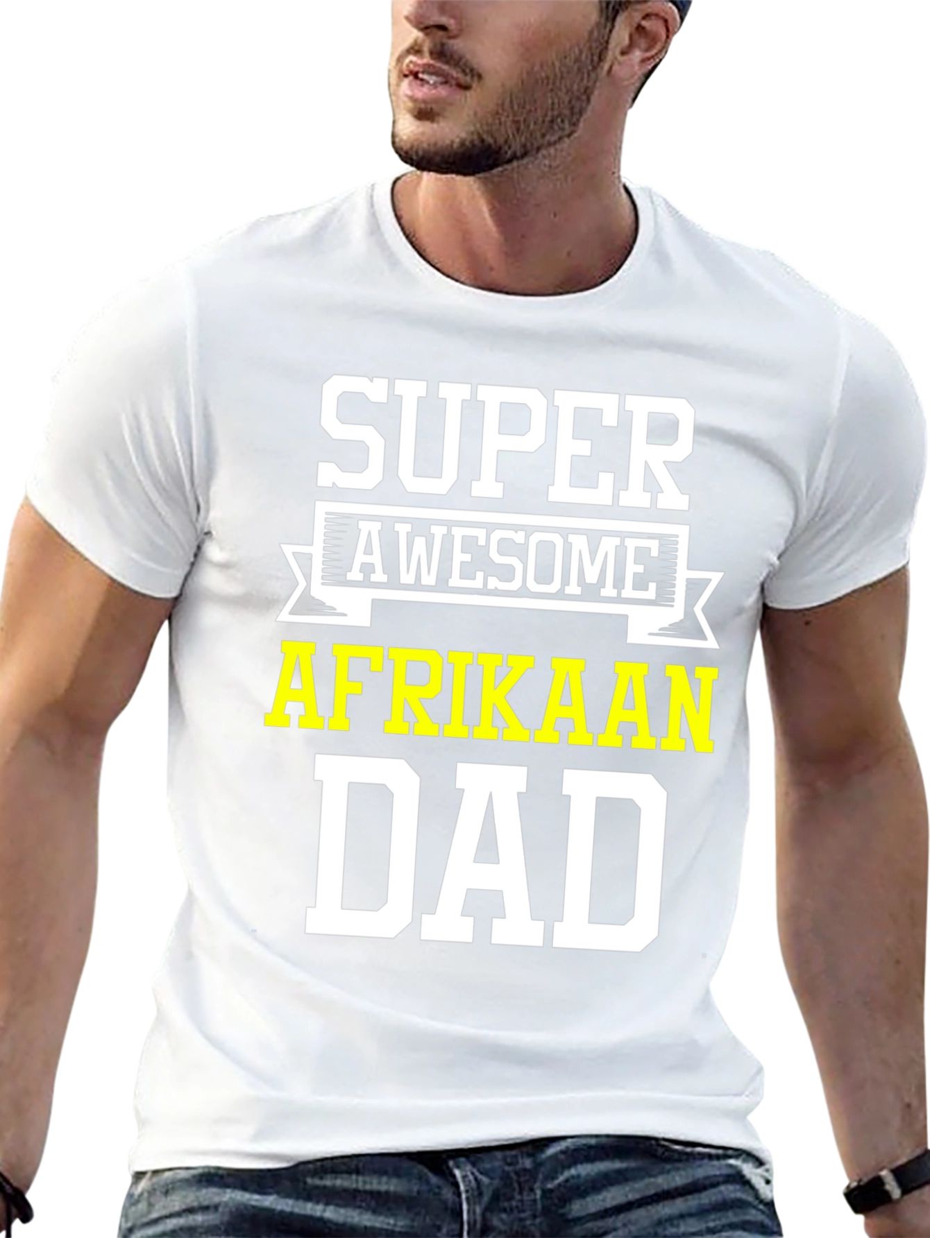 Black Super Awesome Afrikaan Dad T-Shirt view 13