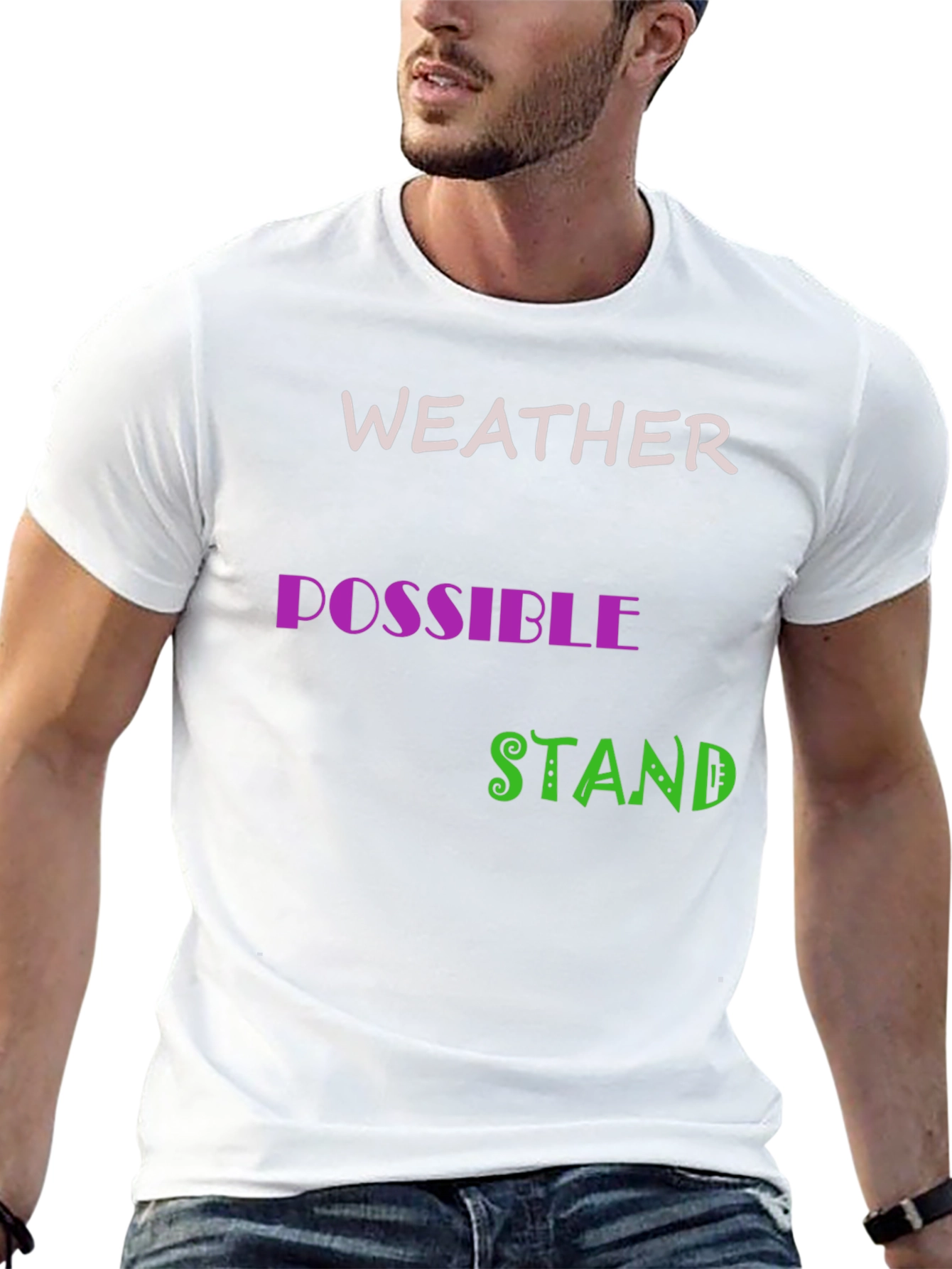 Black Weather Possible Stand Black T-Shirt view 13