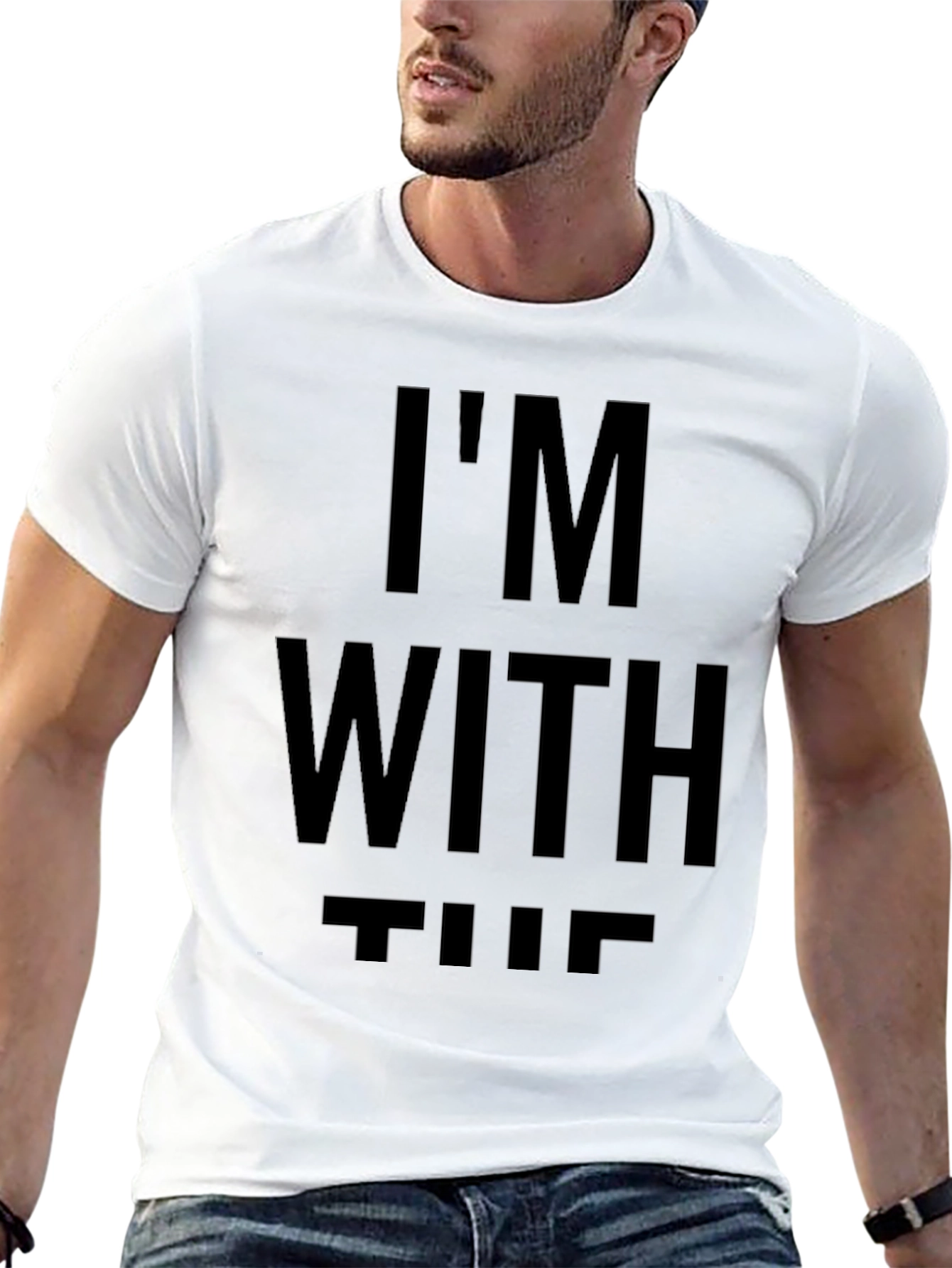 Black I'm With The Band Graphic Tee - Black Cotton Blend view 13