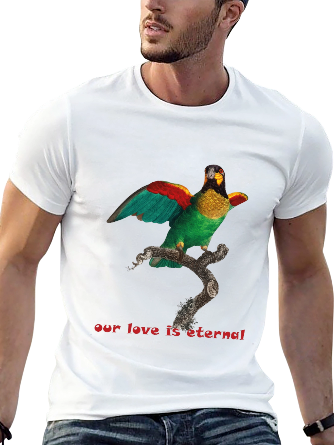 Parrot Graphic T-Shirt: Eternal Love Tee - 13