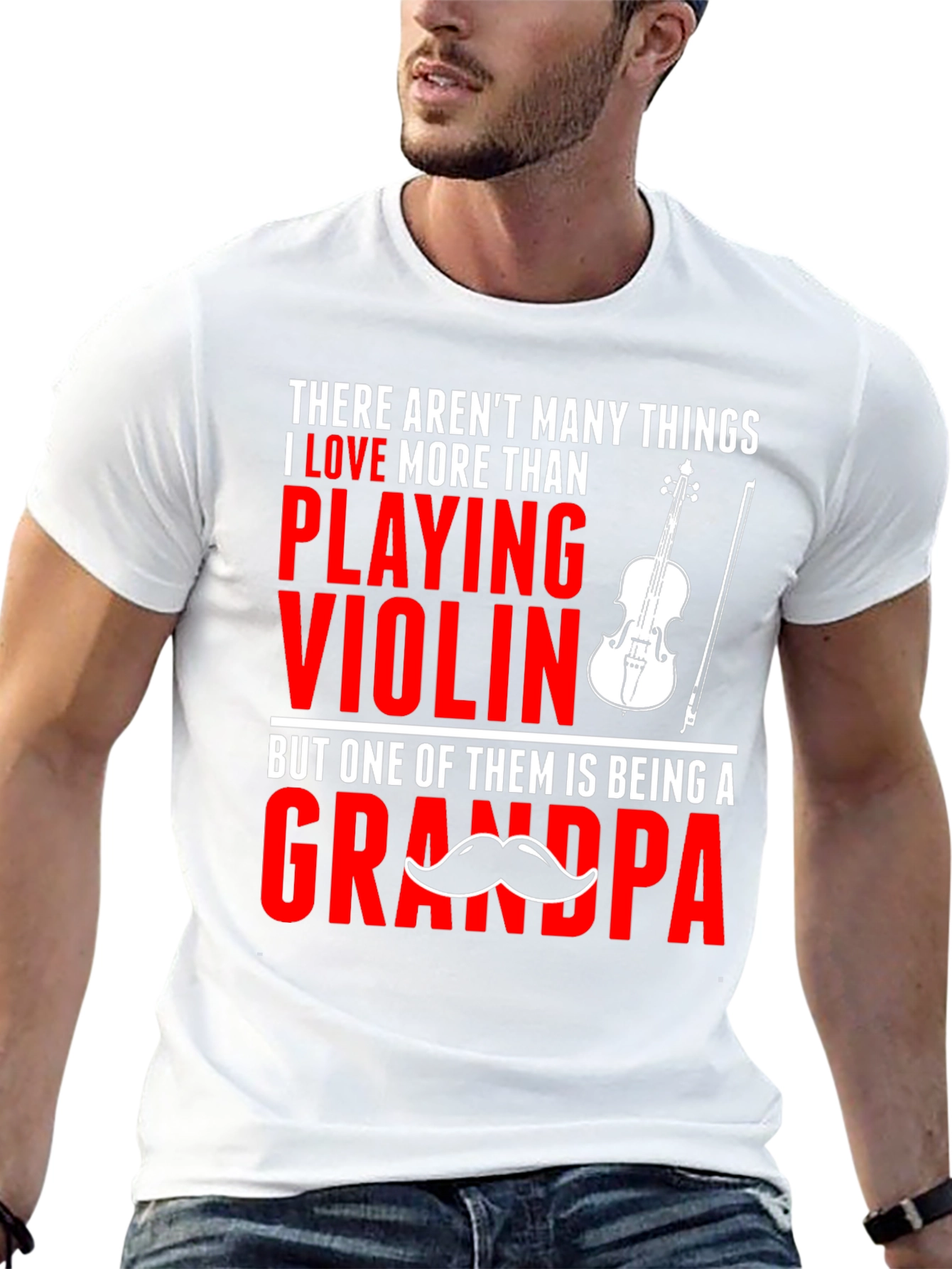Black Violin Grandpa T-Shirt: Love Playing Grandpa Tee view 13