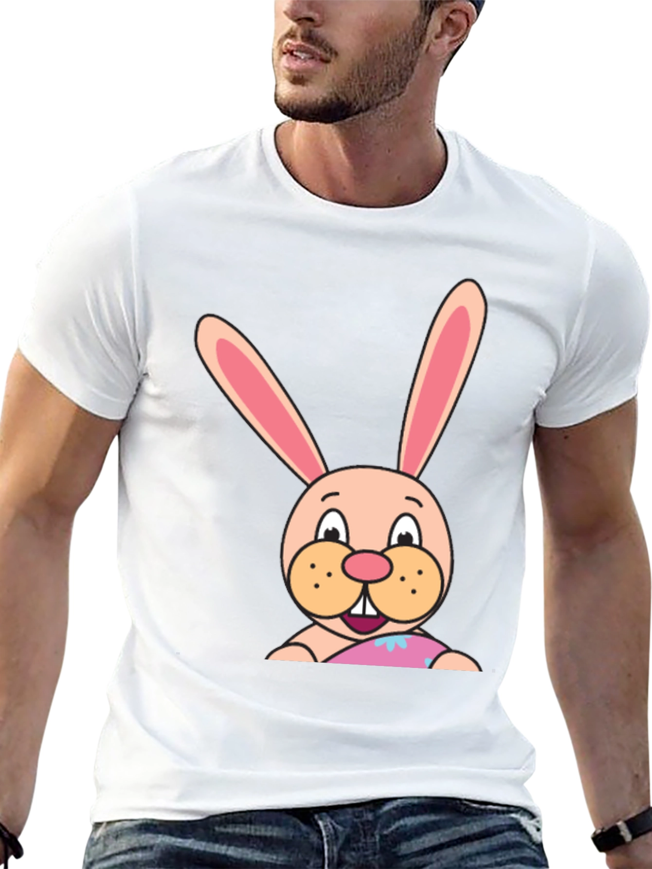 Black Bunny Graphic Tee - Soft Cotton Blend view 13
