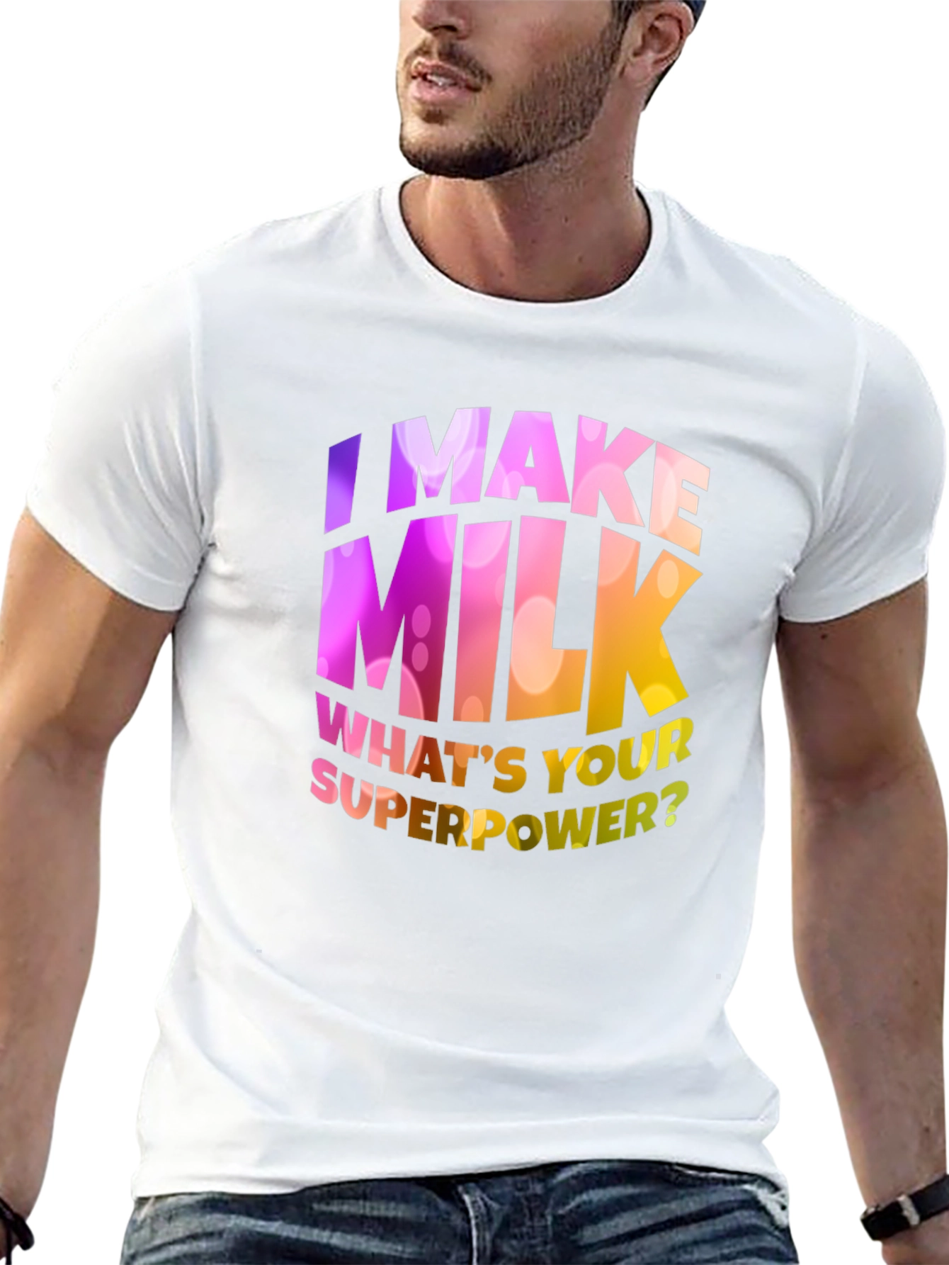 Black I Make Milk What's Your Superpower T-Shirt view 13