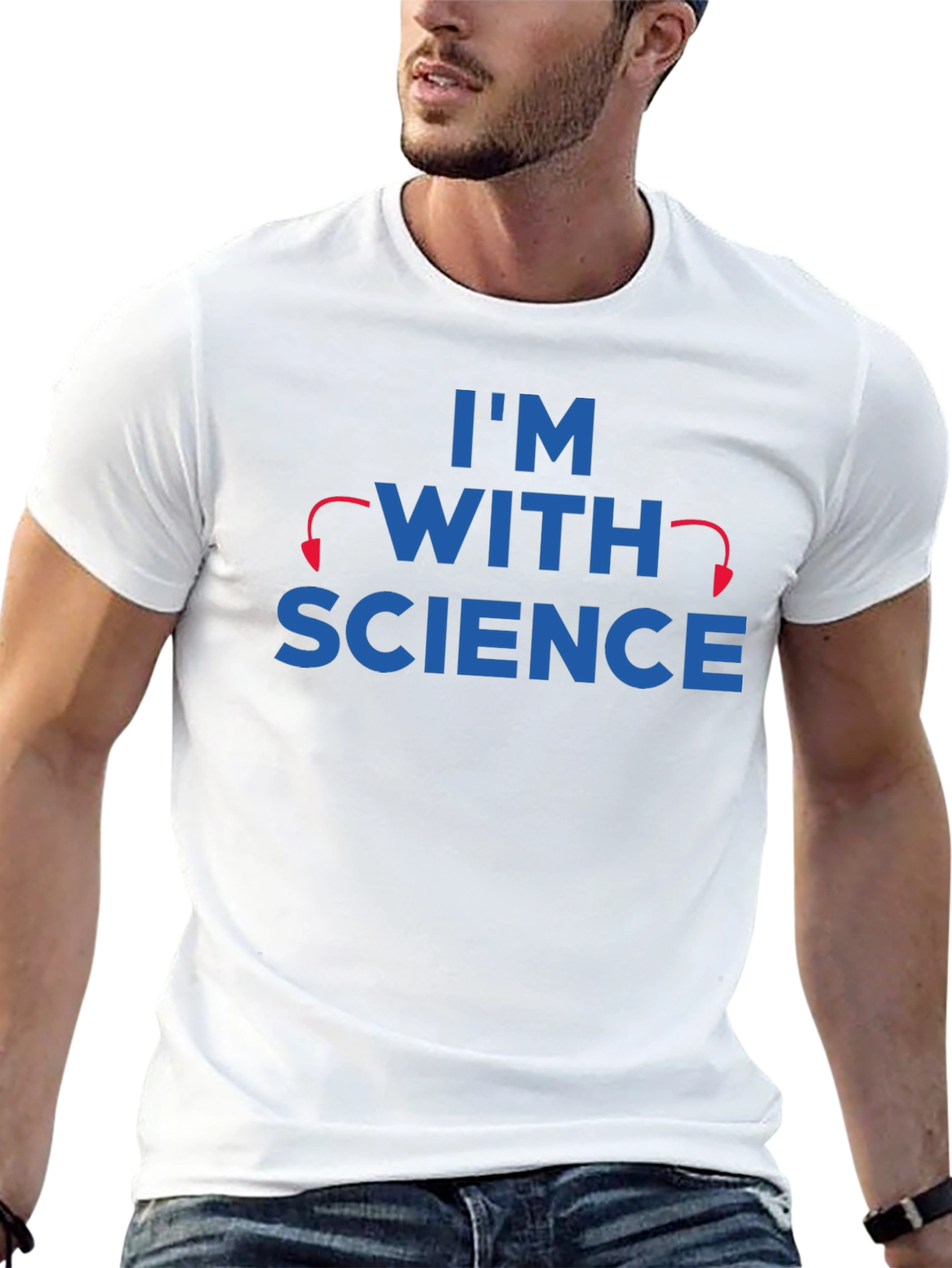 Black I'm With Science Graphic T-Shirt view 13