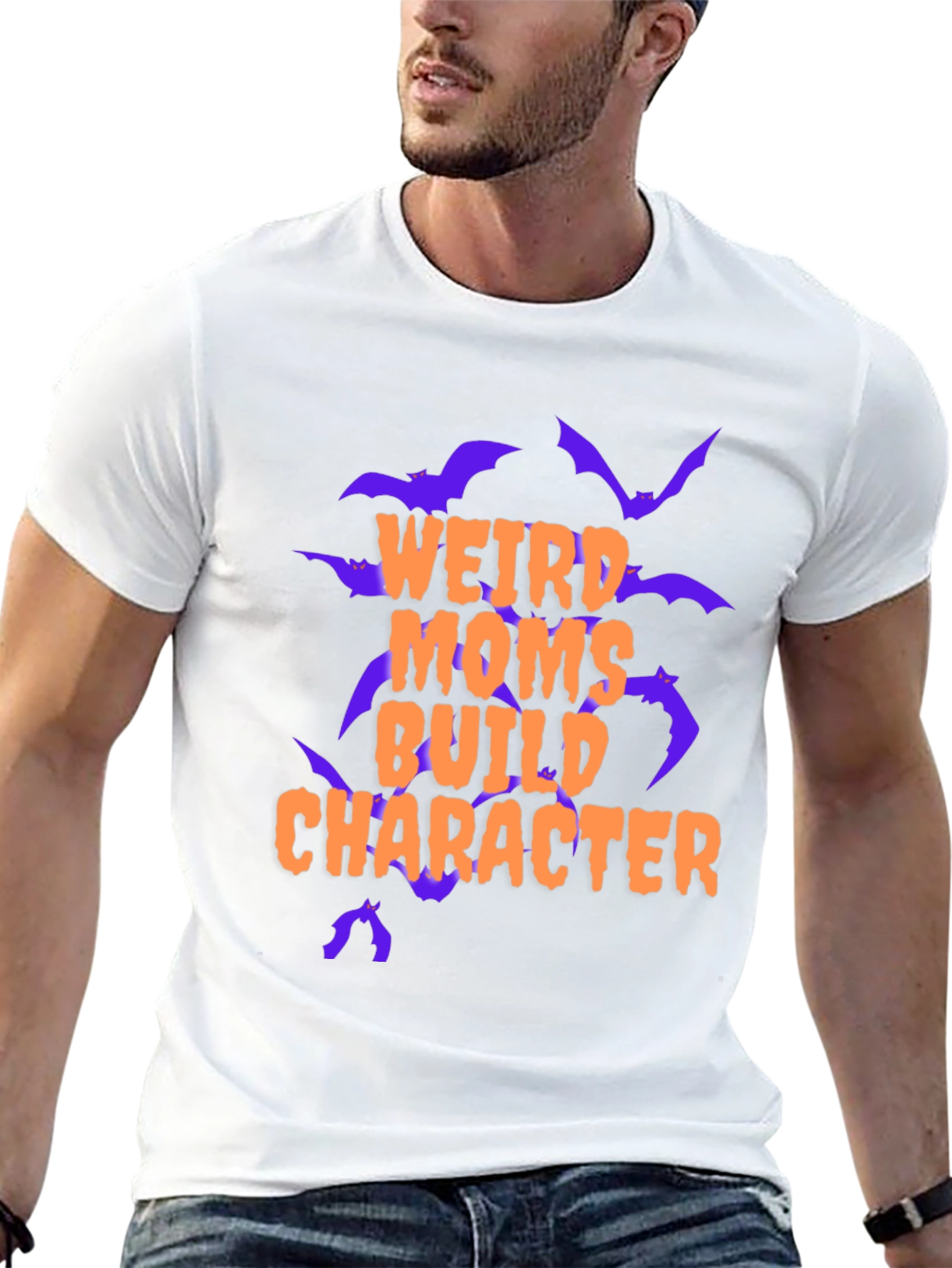 Black Weird Moms Build Character Graphic Tee view 13