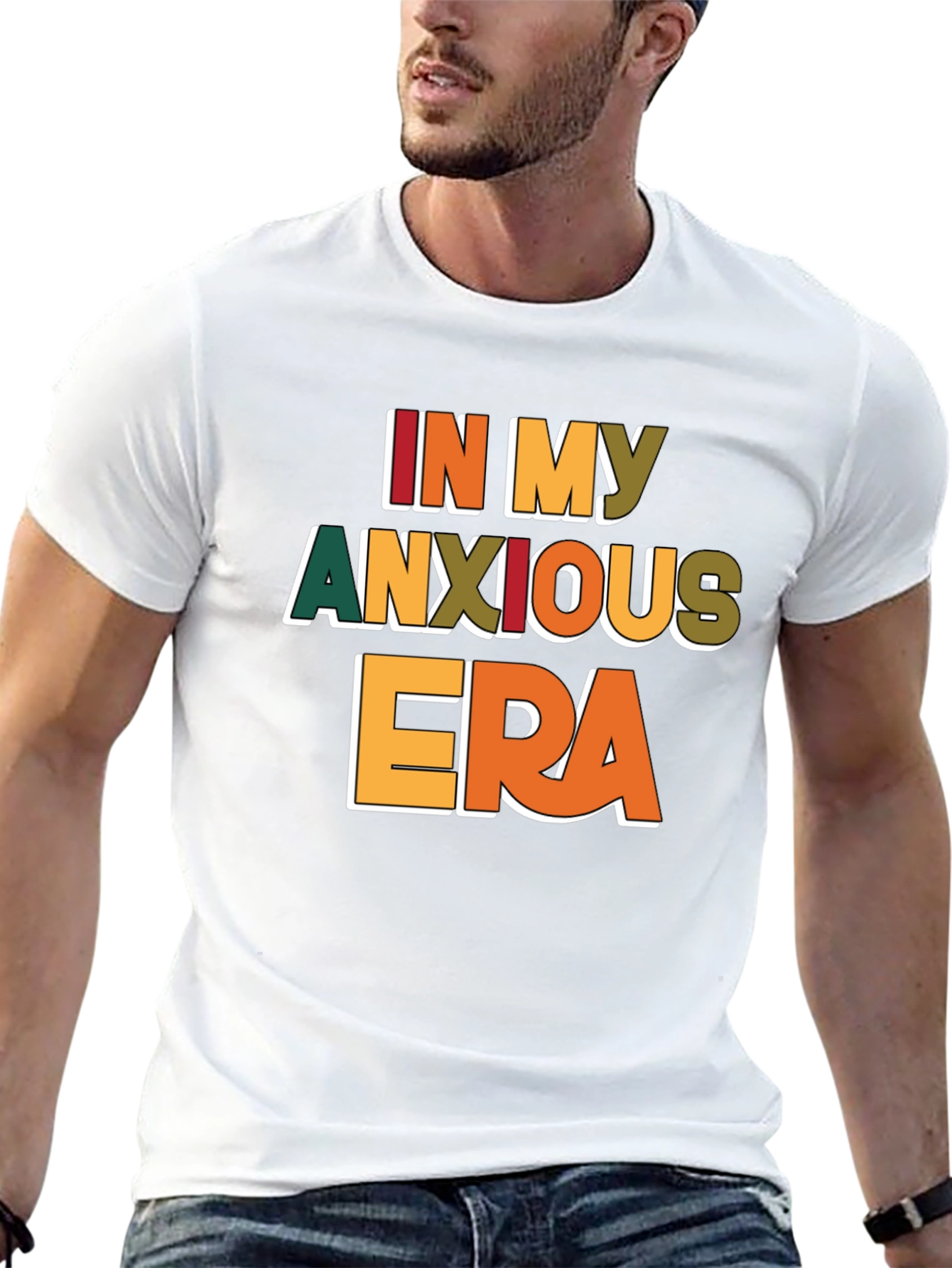 Black In My Anxious Era T-Shirt - Trendy Graphic Tee view 13