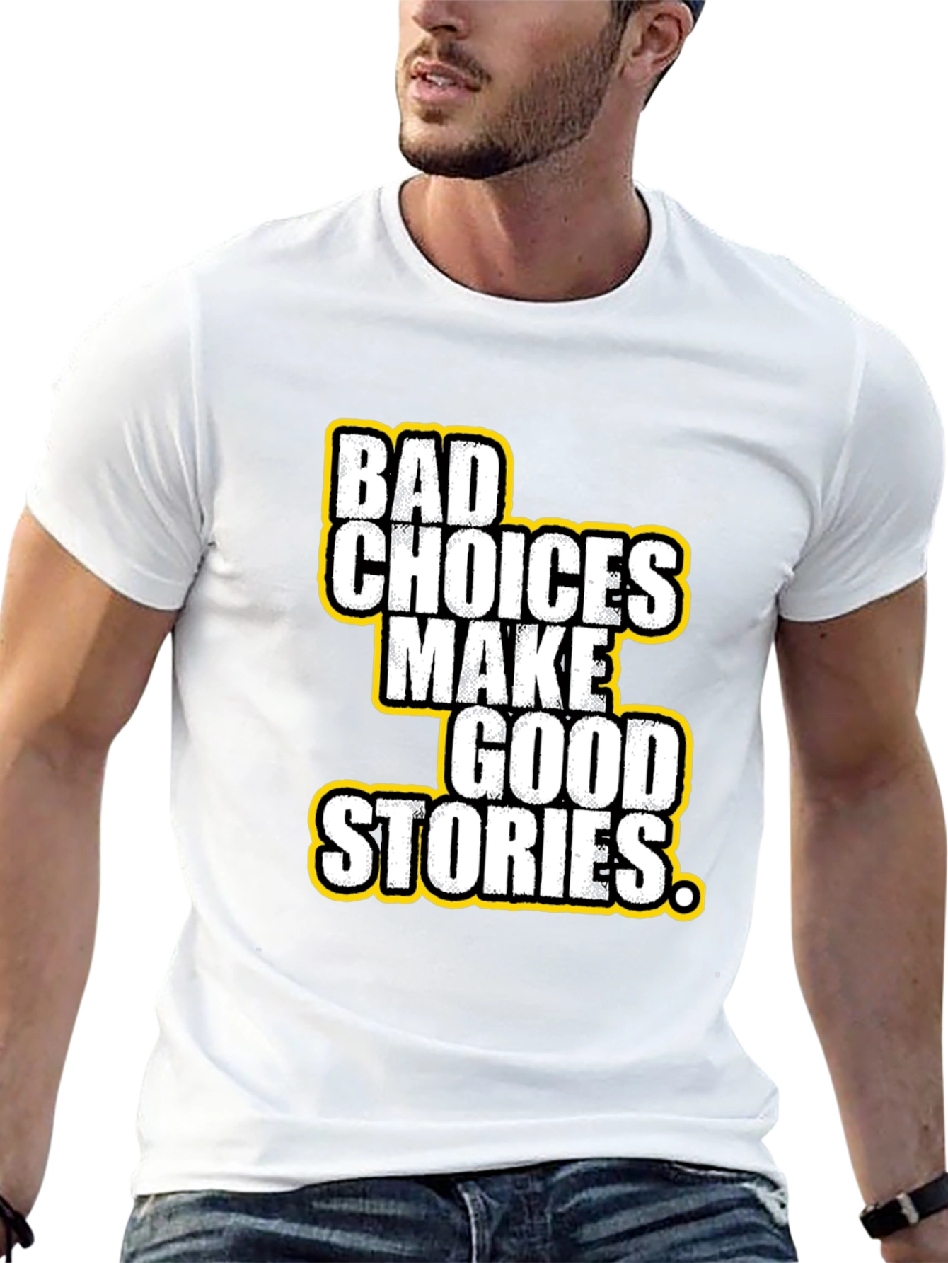Black Bad Choices Good Stories Graphic Tee view 13