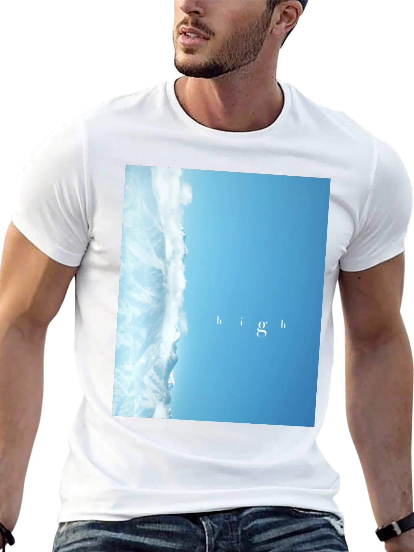 Black High Sky Graphic Black T-Shirt view 13