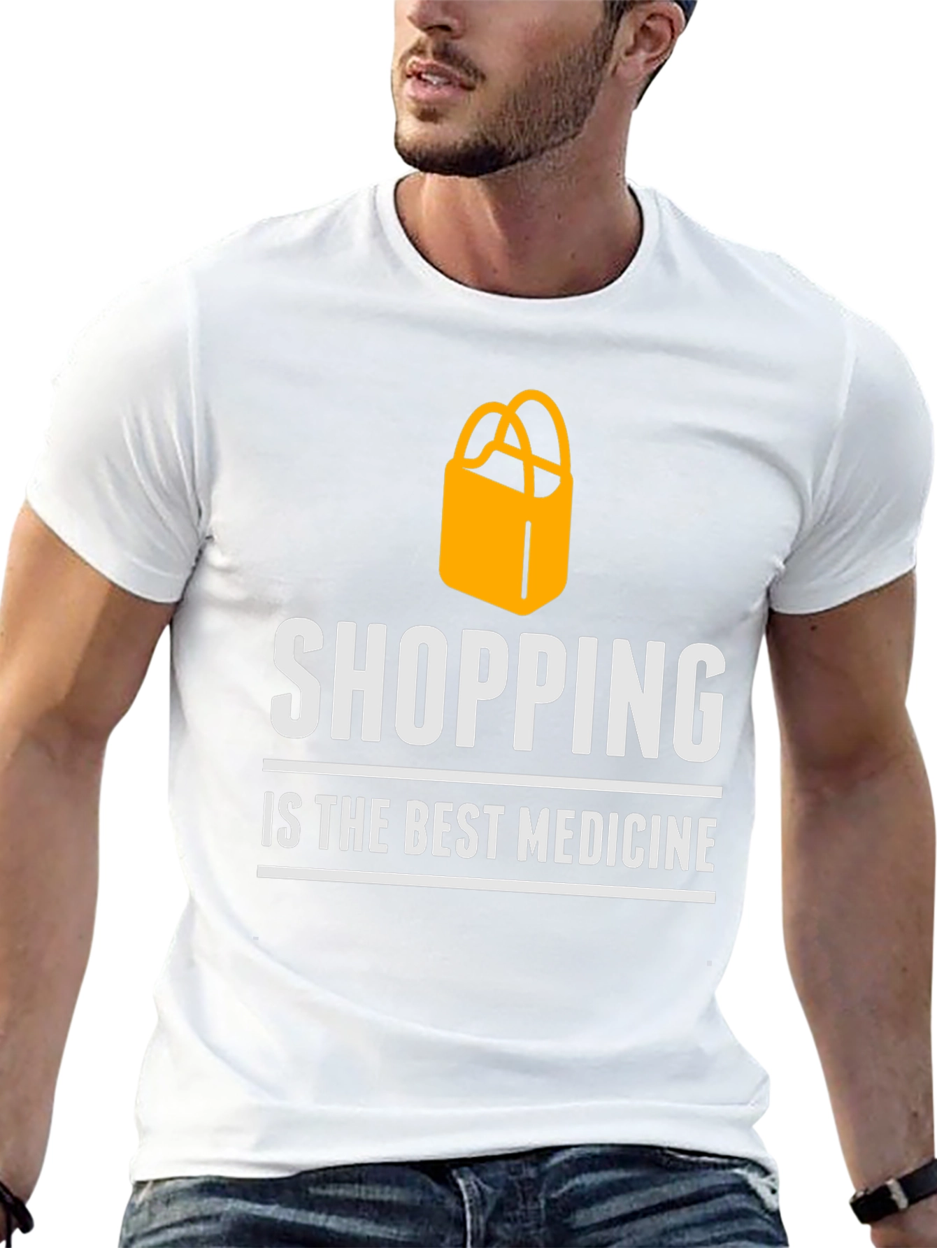 Black Shopping is the Best Medicine T-Shirt view 13