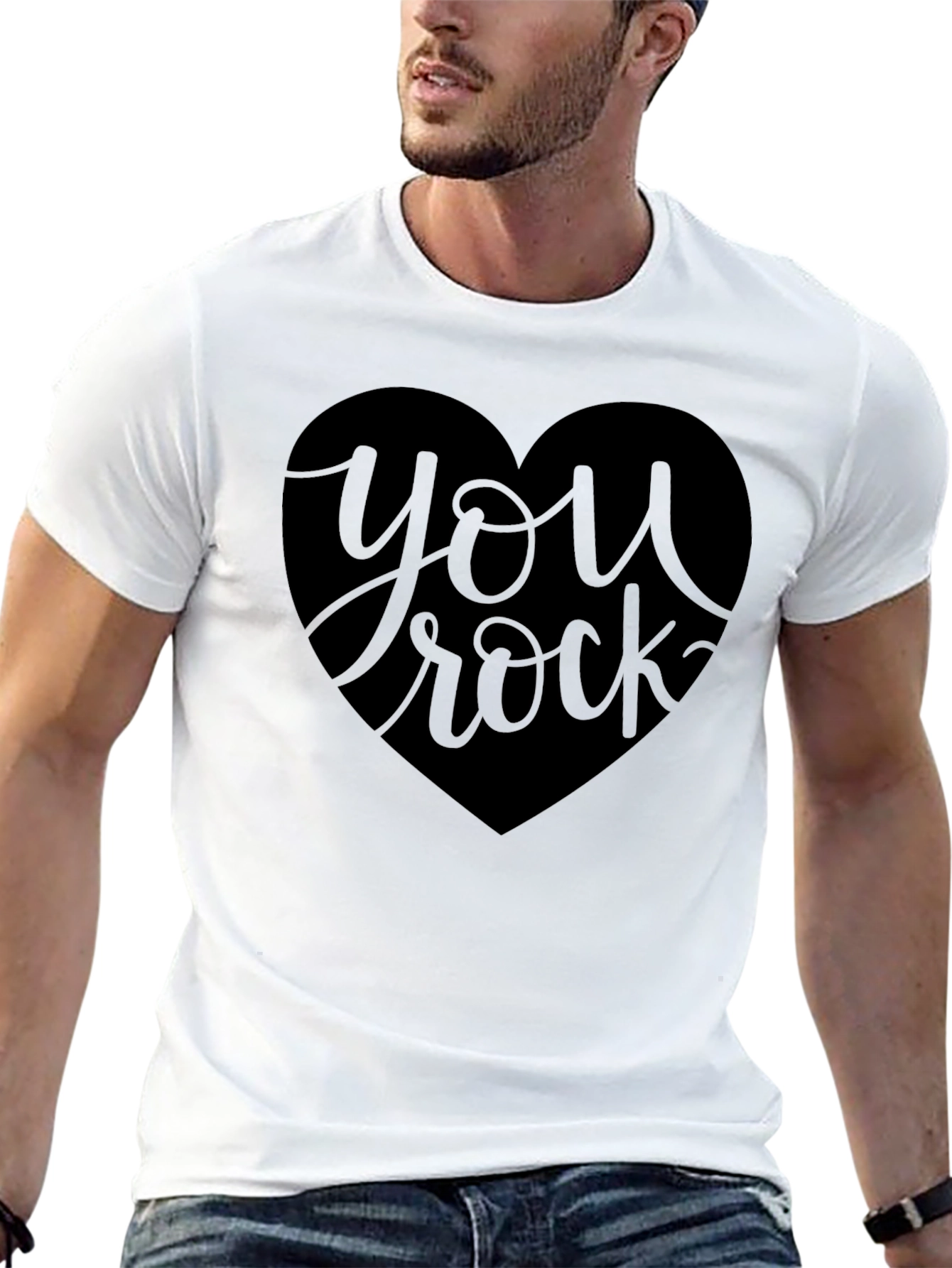 Black You Rock Graphic Black Tee view 13