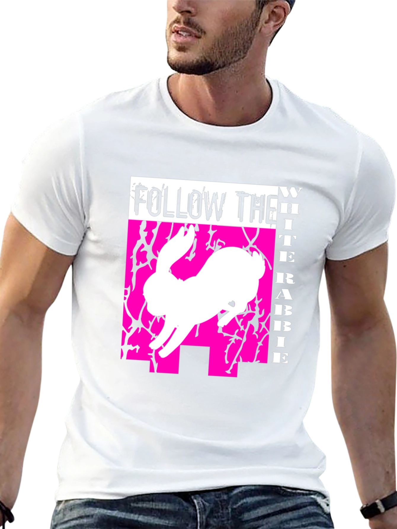 Follow The White Rabbit Graphic Tee - 13