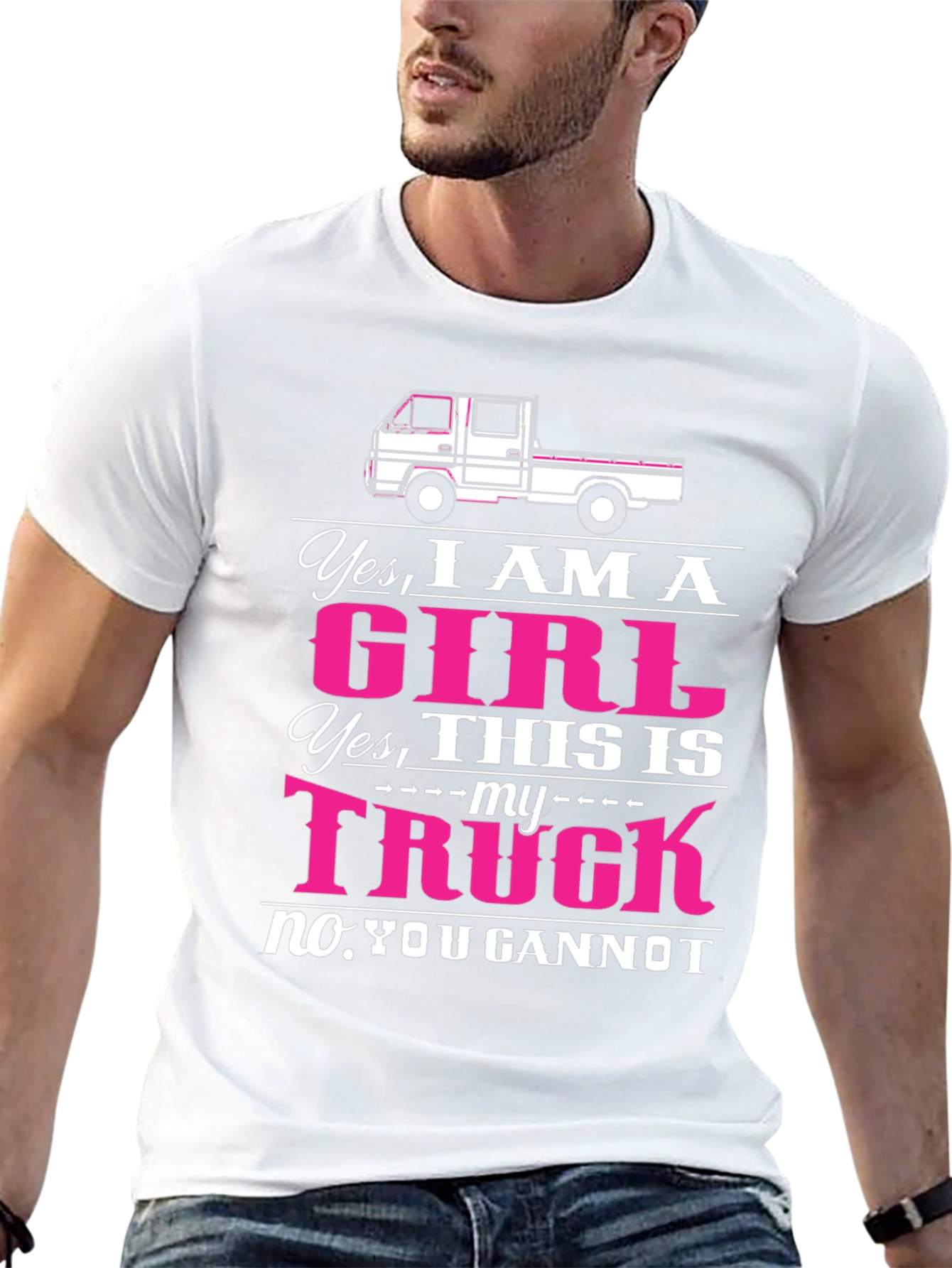 Black Girl Truck T-Shirt - Yes I am a Girl Truck Tee view 13
