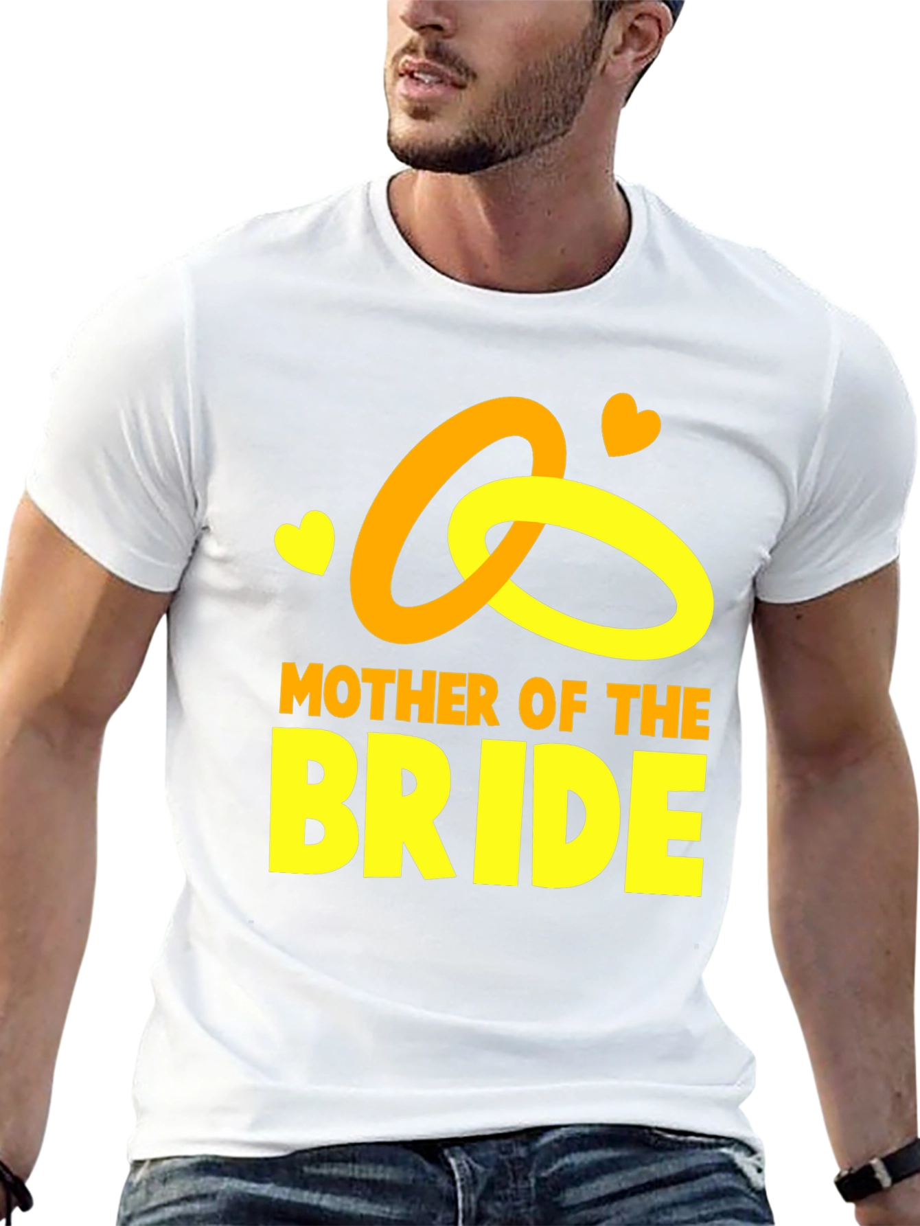 Black Mother of the Bride Black T-Shirt with Gold Rings view 13