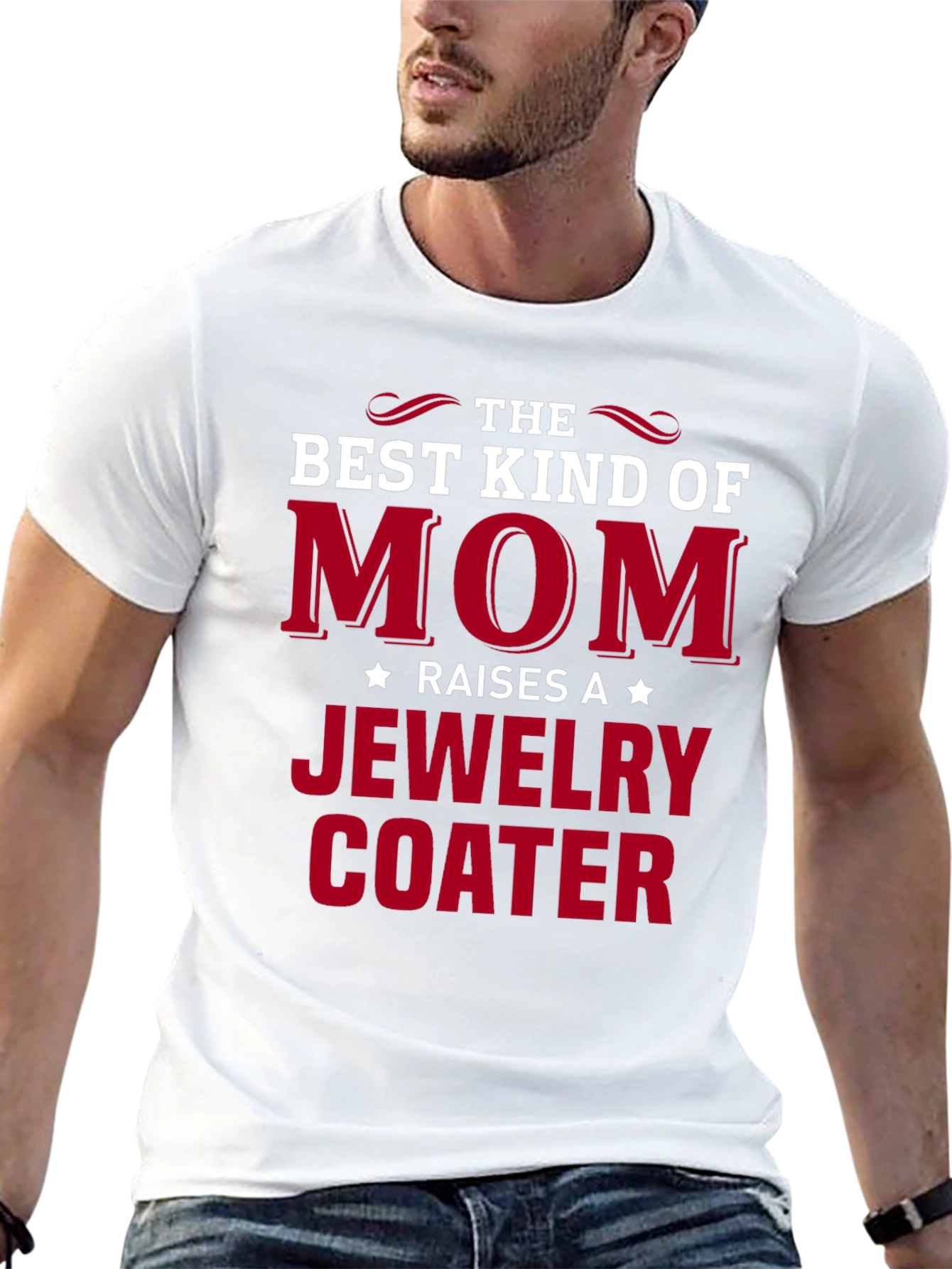 Black Best Kind of Mom Jewelry Coater T-Shirt view 13