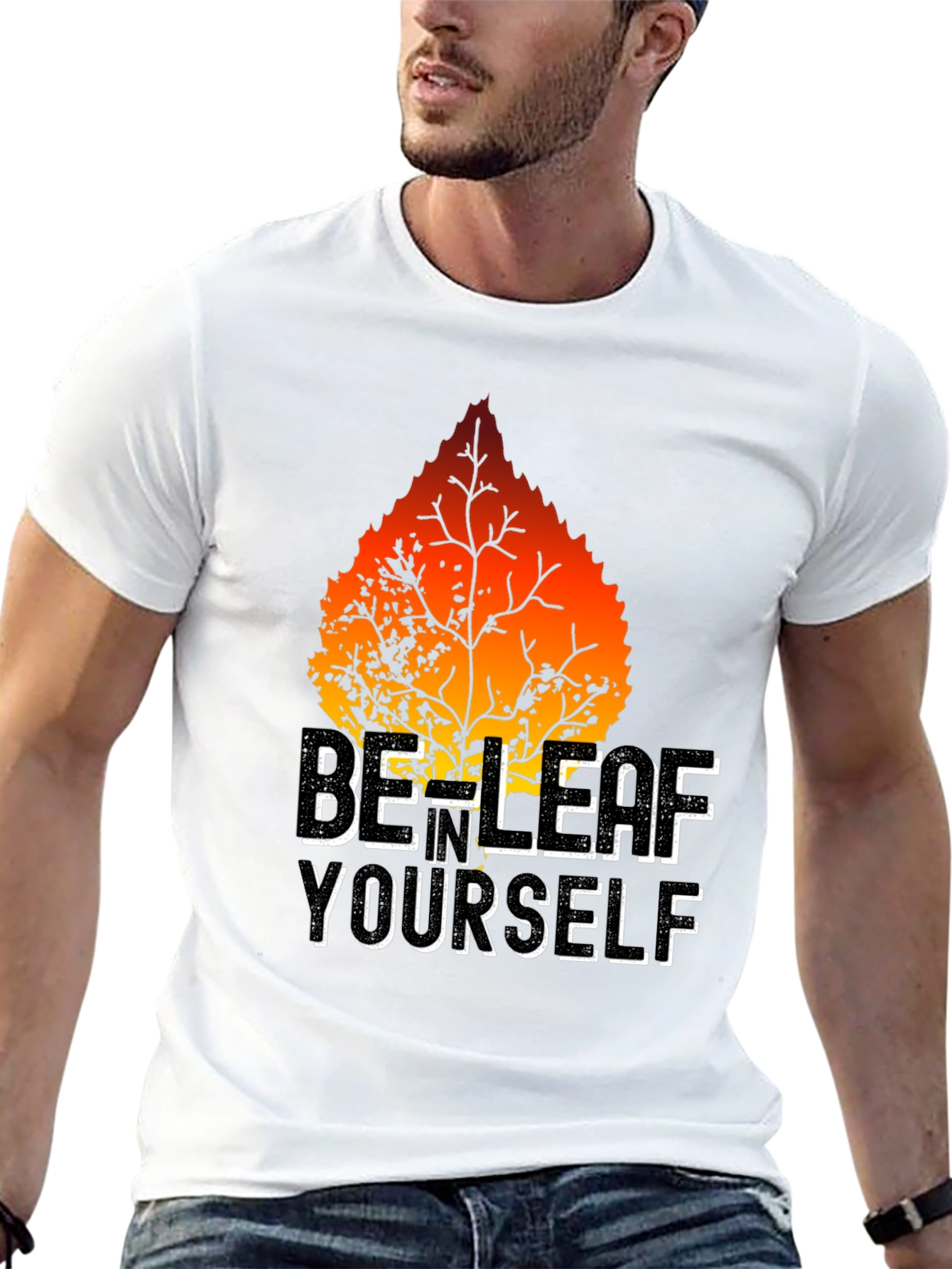 Black Be-Leaf Yourself Graphic Tee - Black view 13