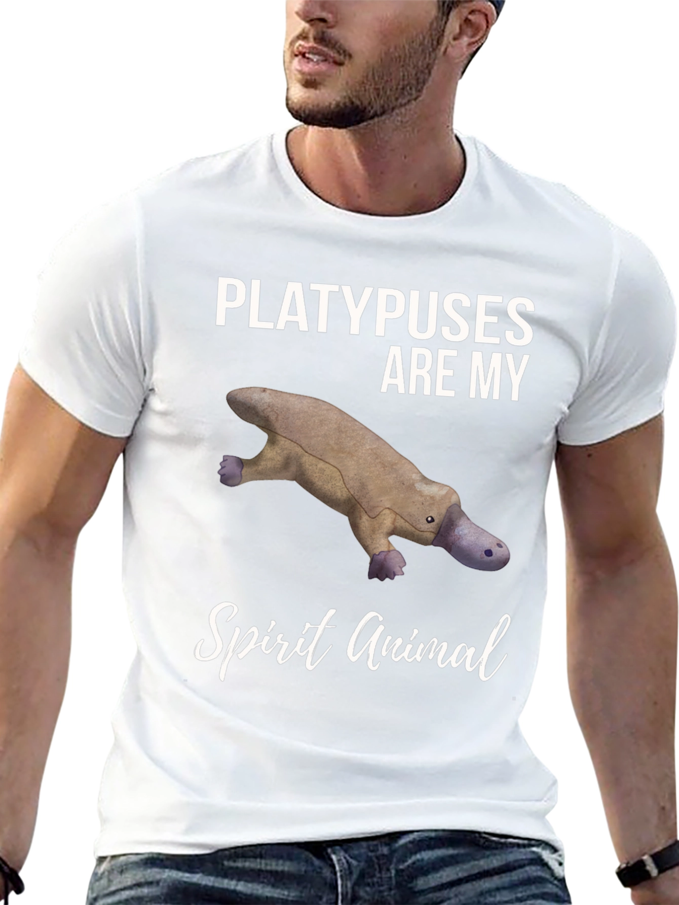 Black Platypus Spirit Animal Graphic Tee view 13