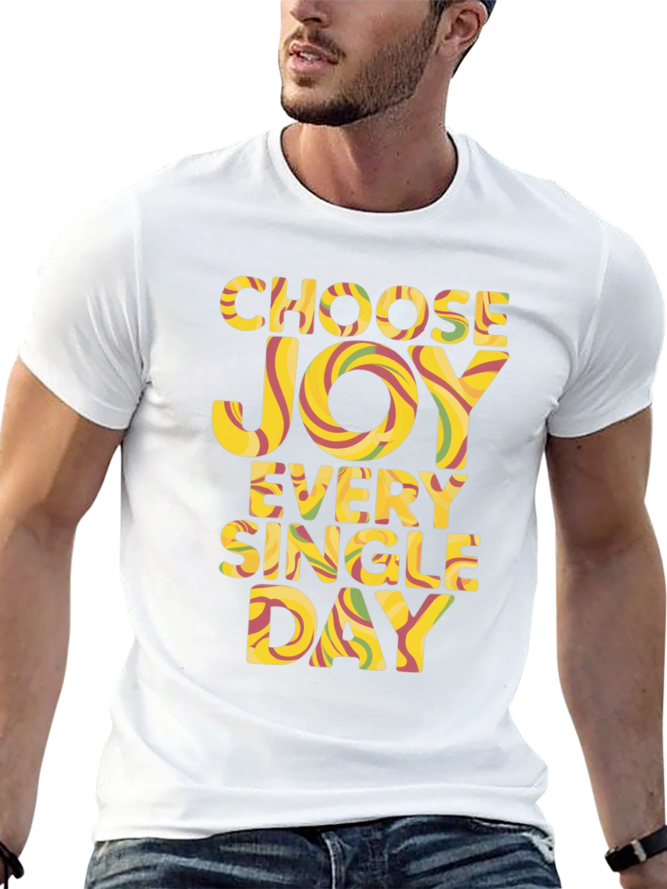 Black Choose Joy Graphic T-Shirt - Inspirational Black Tee view 13