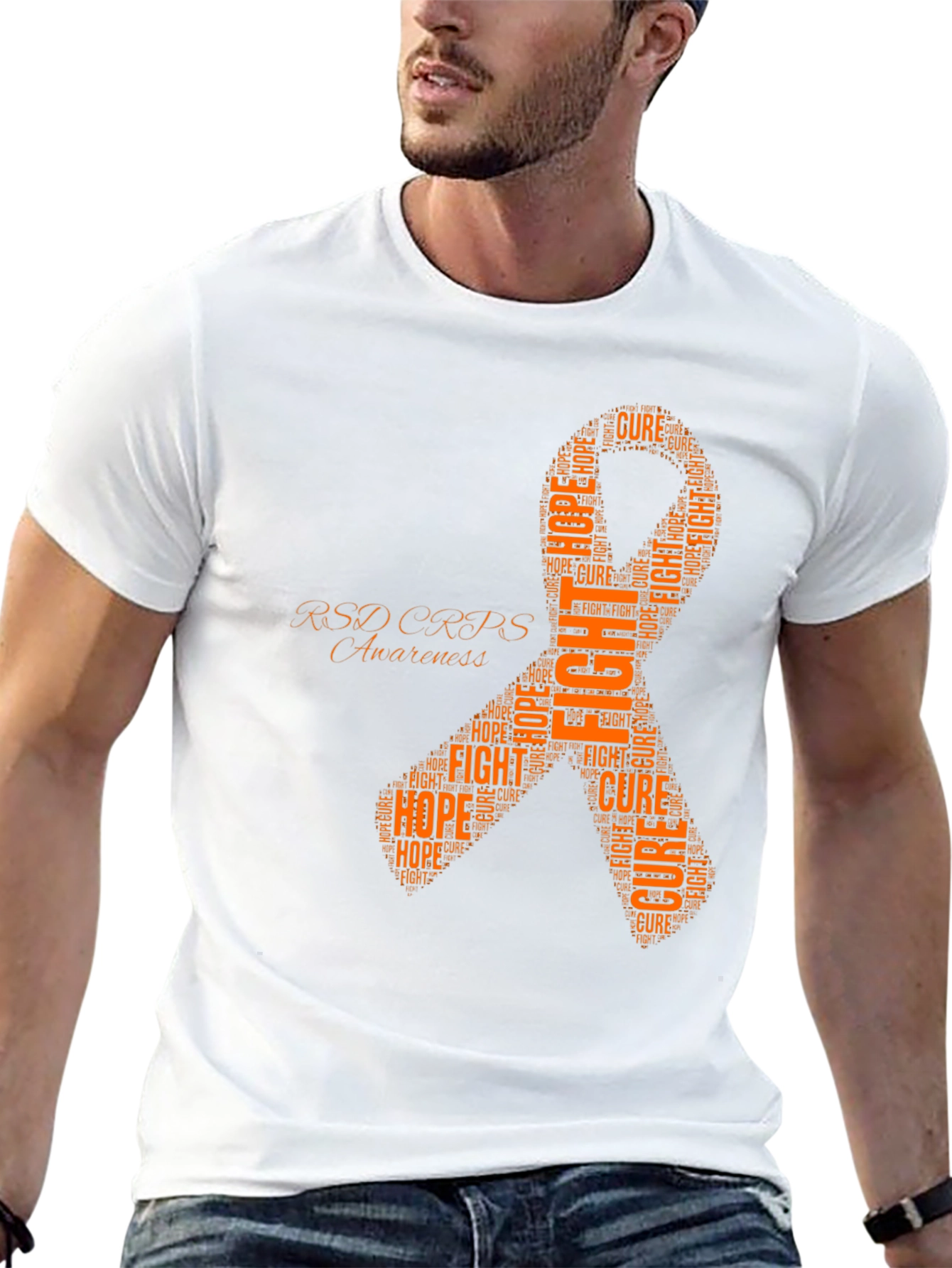 Black RSD CRPS Awareness T-Shirt Fight Hope Cure view 13