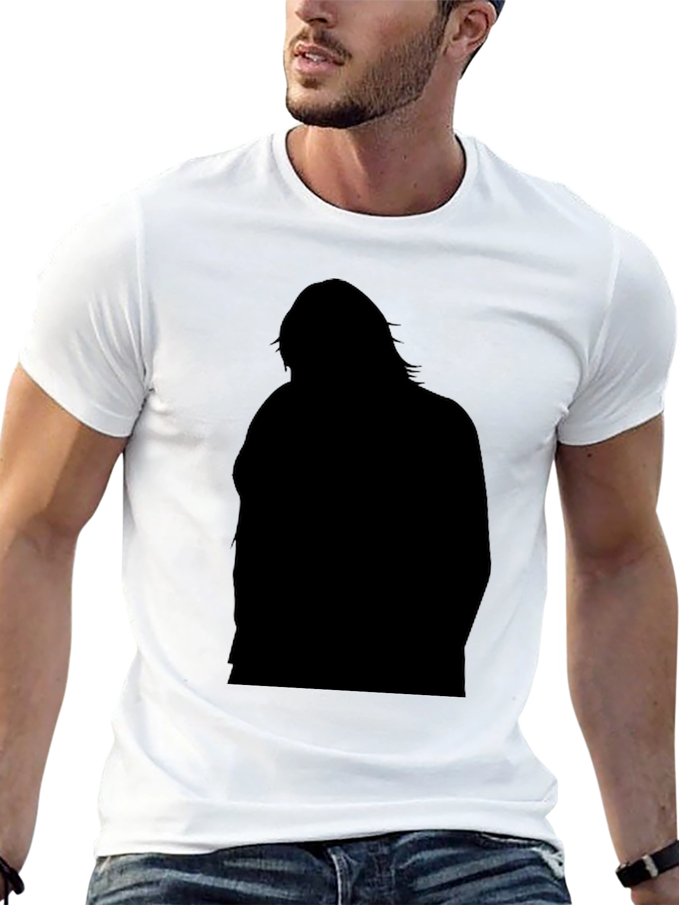 Black Silhouette Graphic Black T-Shirt view 13