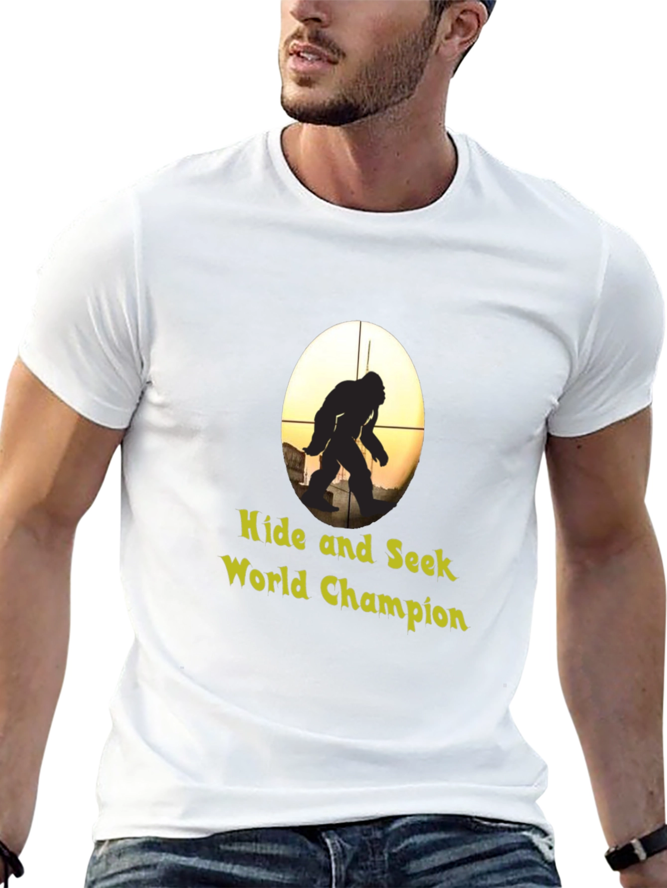 Black Hide & Seek World Champion Bigfoot Graphic T-Shirt view 13