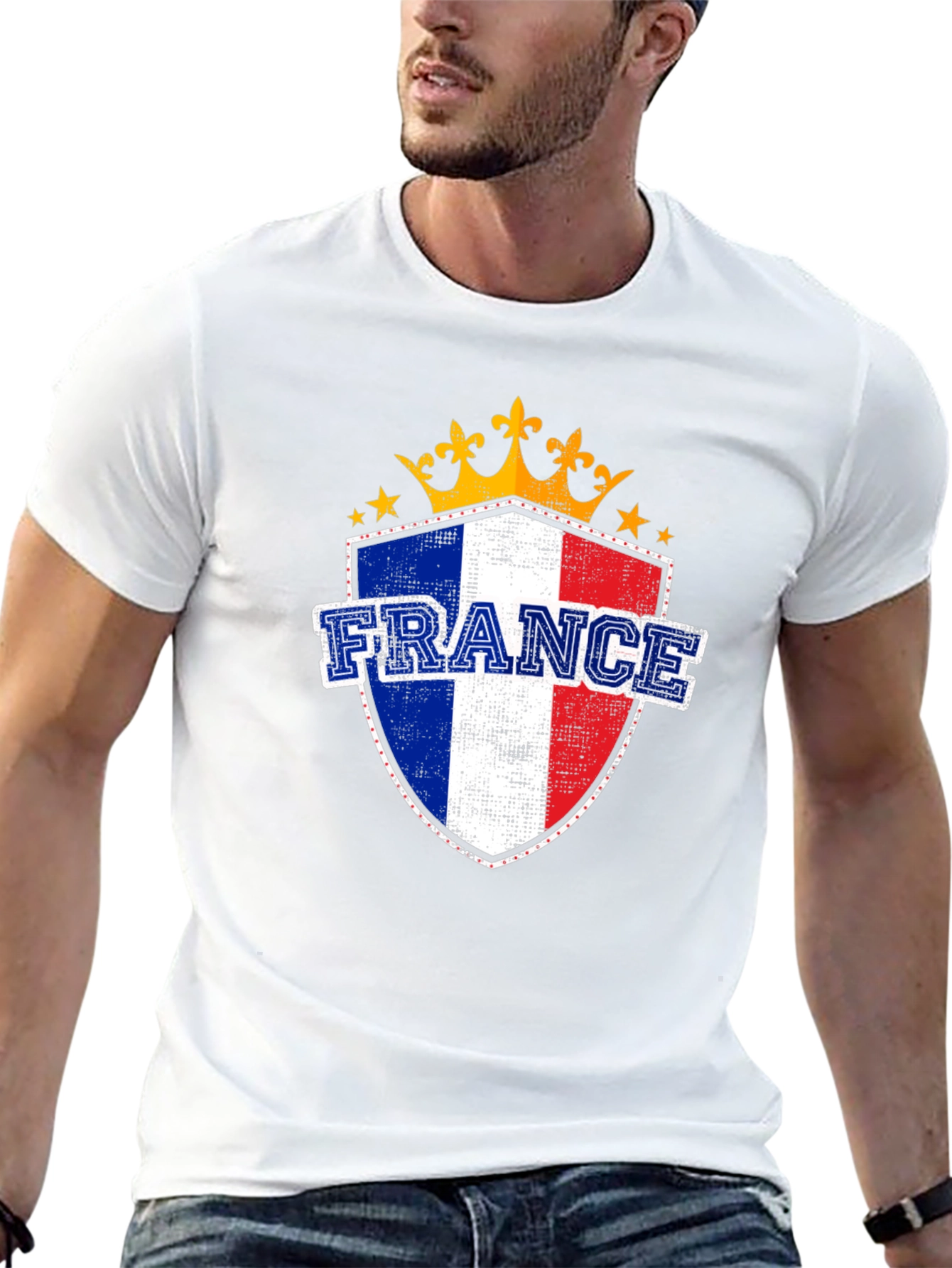 Black France Shield T-Shirt - French Pride Tee view 13