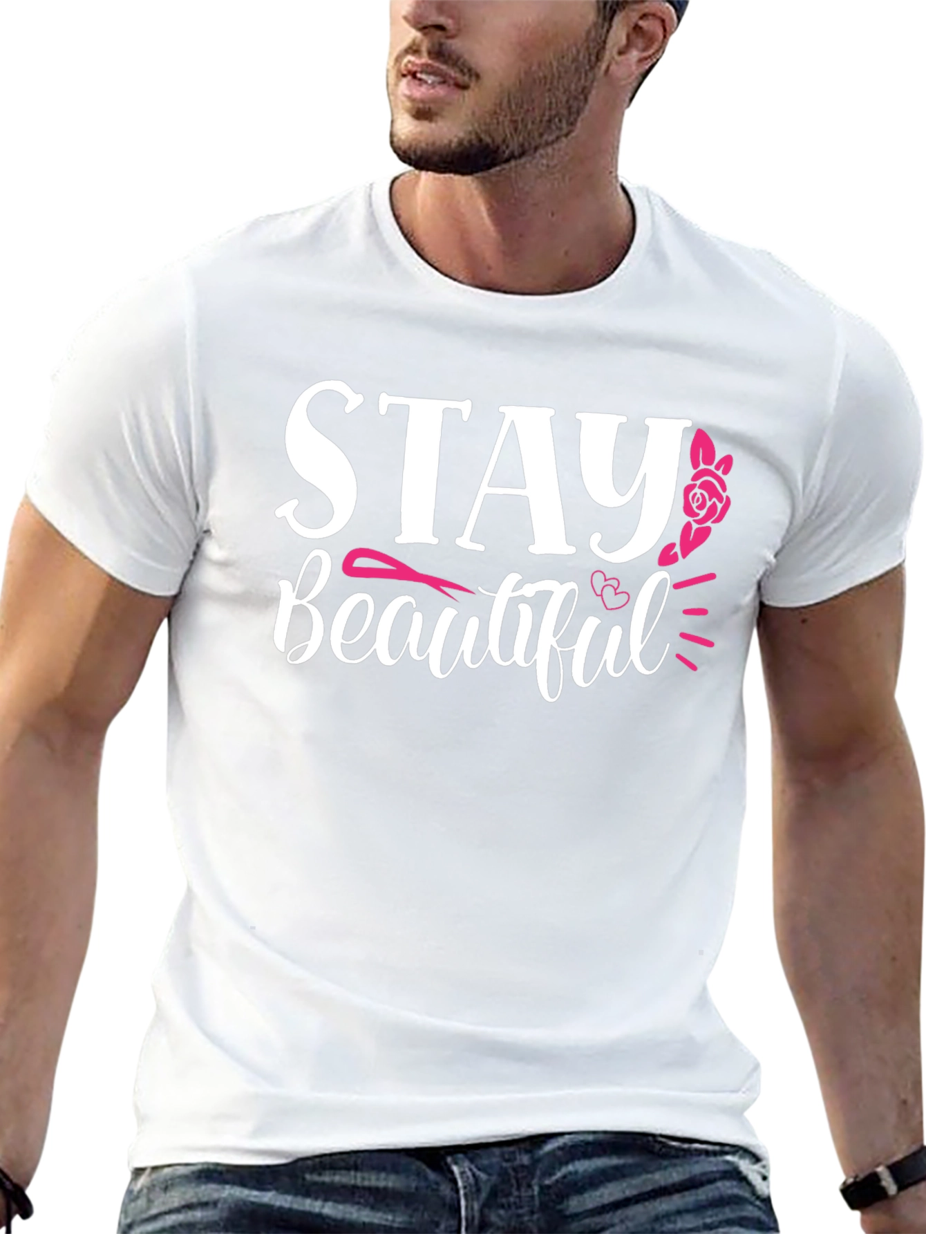 Black Stay Beautiful Graphic T-Shirt - Black view 13