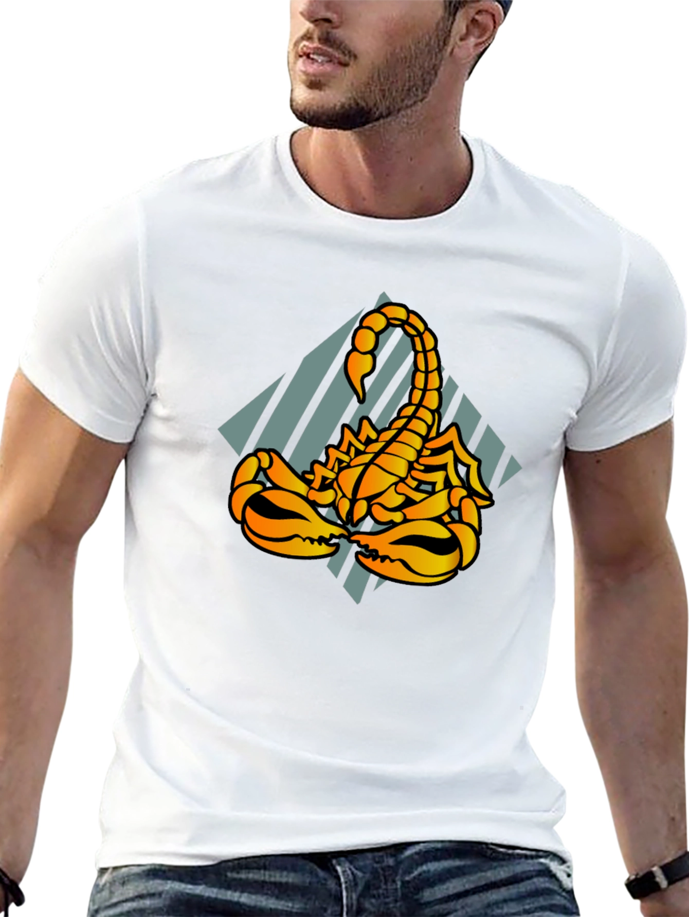 Black Scorpion Graphic Tee - Black Cotton T-Shirt view 13