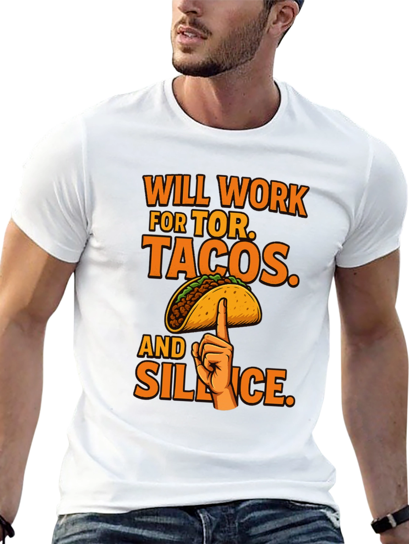 Black Will Work For Tacos T-Shirt Funny Humor view 13