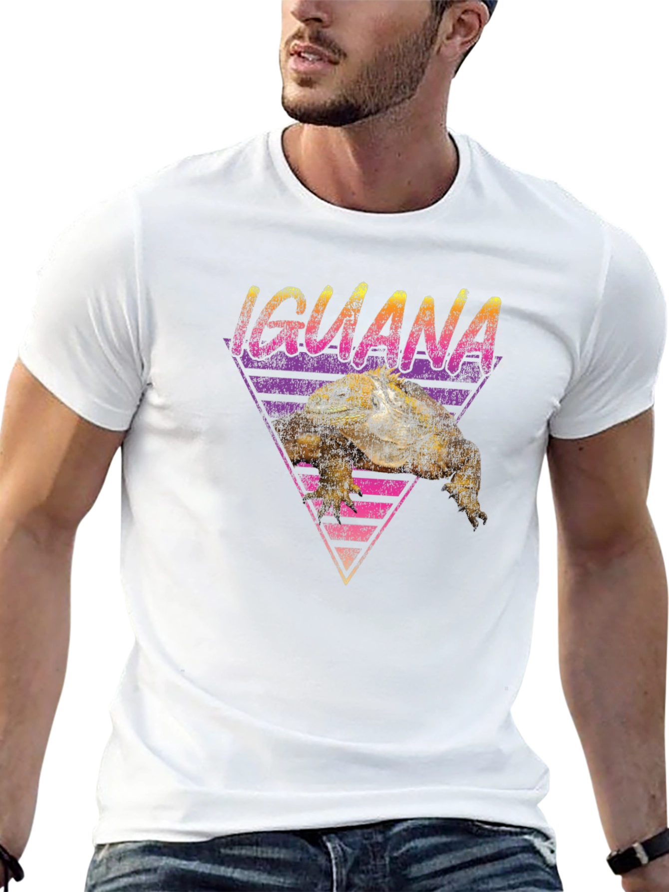 Black Iguana Graphic T-Shirt - Retro Style Tee view 13