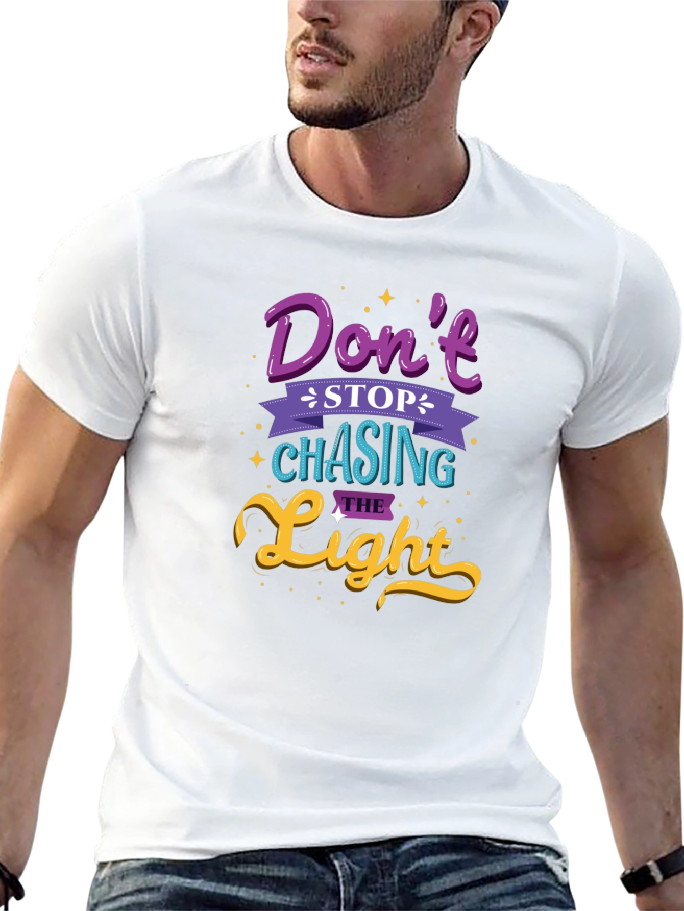Black Don't Stop Chasing the Light Graphic Tee view 13