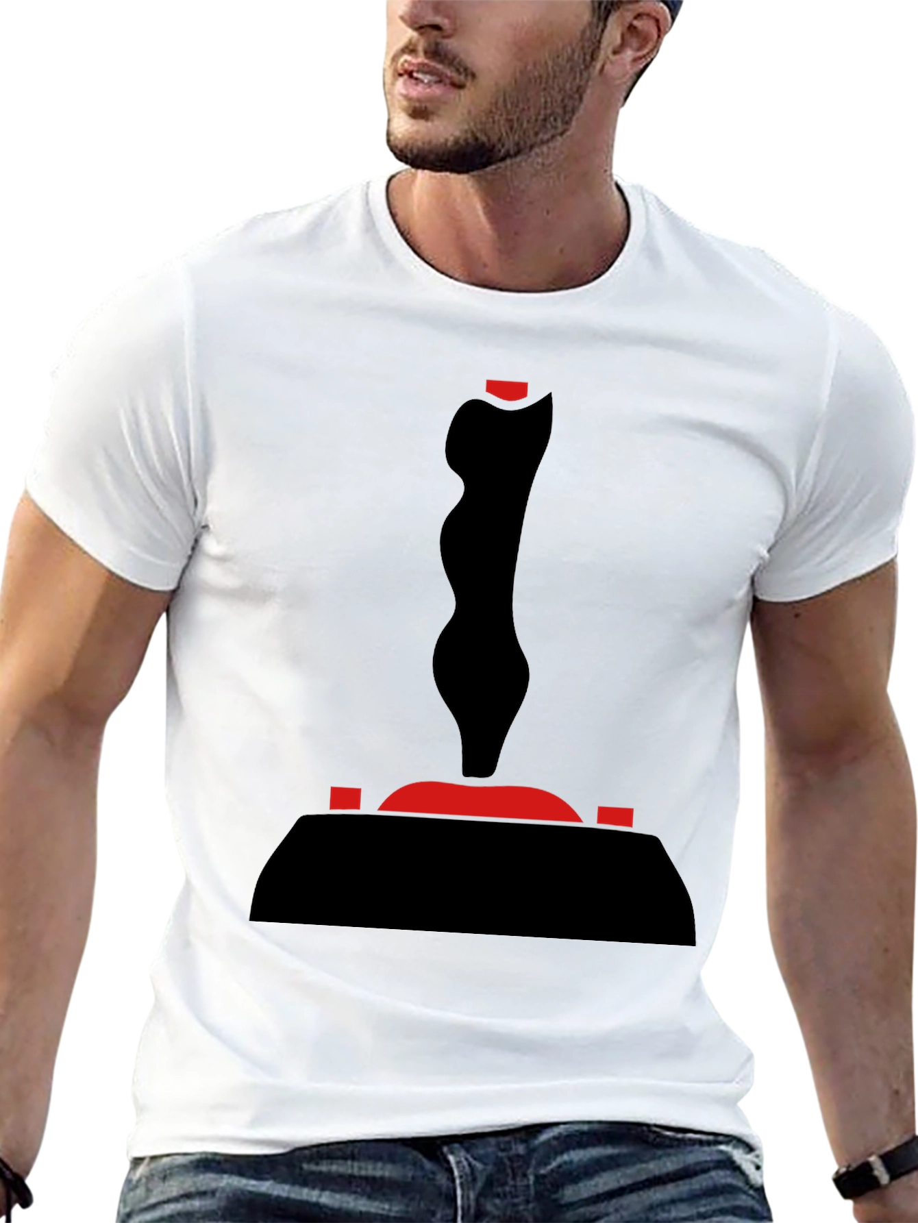 Black Retro Joystick Graphic Tee - Black T-Shirt view 13
