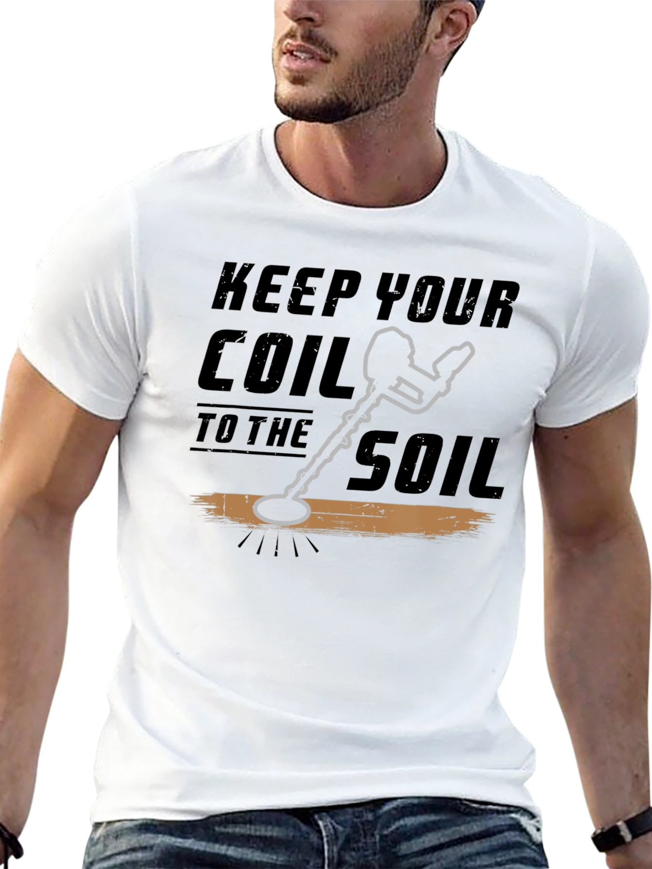 Black Keep Your Coil To The Soil Black T-Shirt view 13
