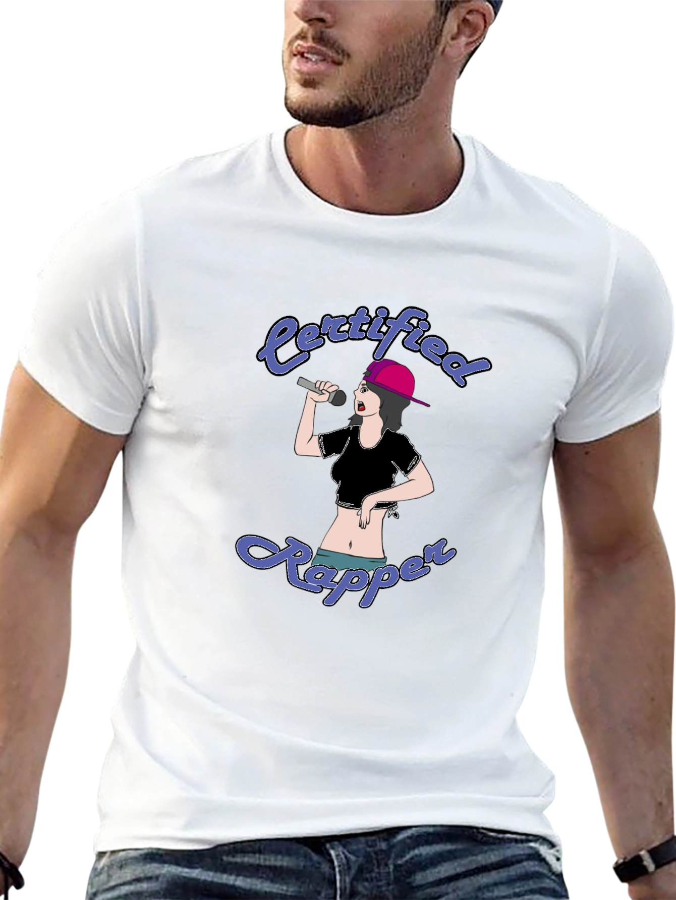 Black Certified Rapper Graphic Tee view 13