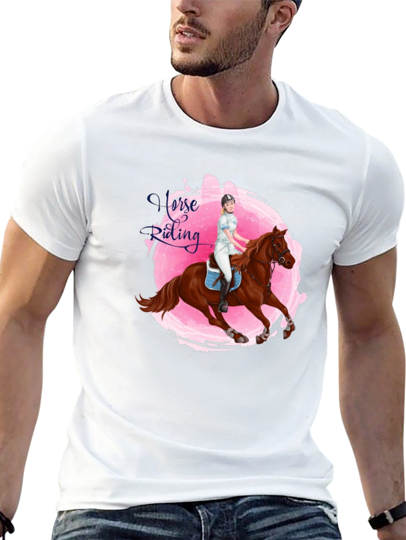 Black Horse Riding Graphic Tee - Equestrian Style view 13