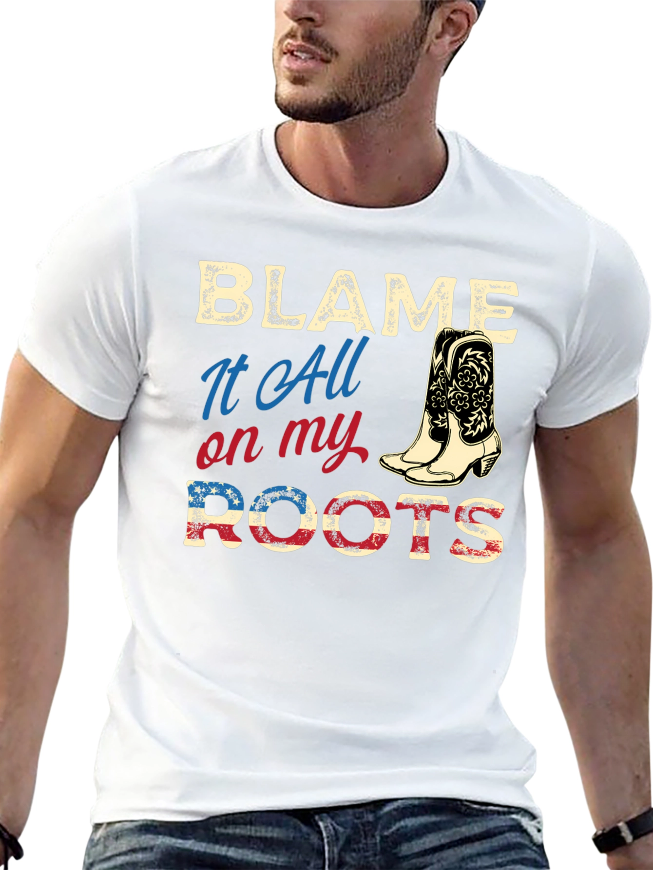 Blame It On My Roots Graphic Tee - 13