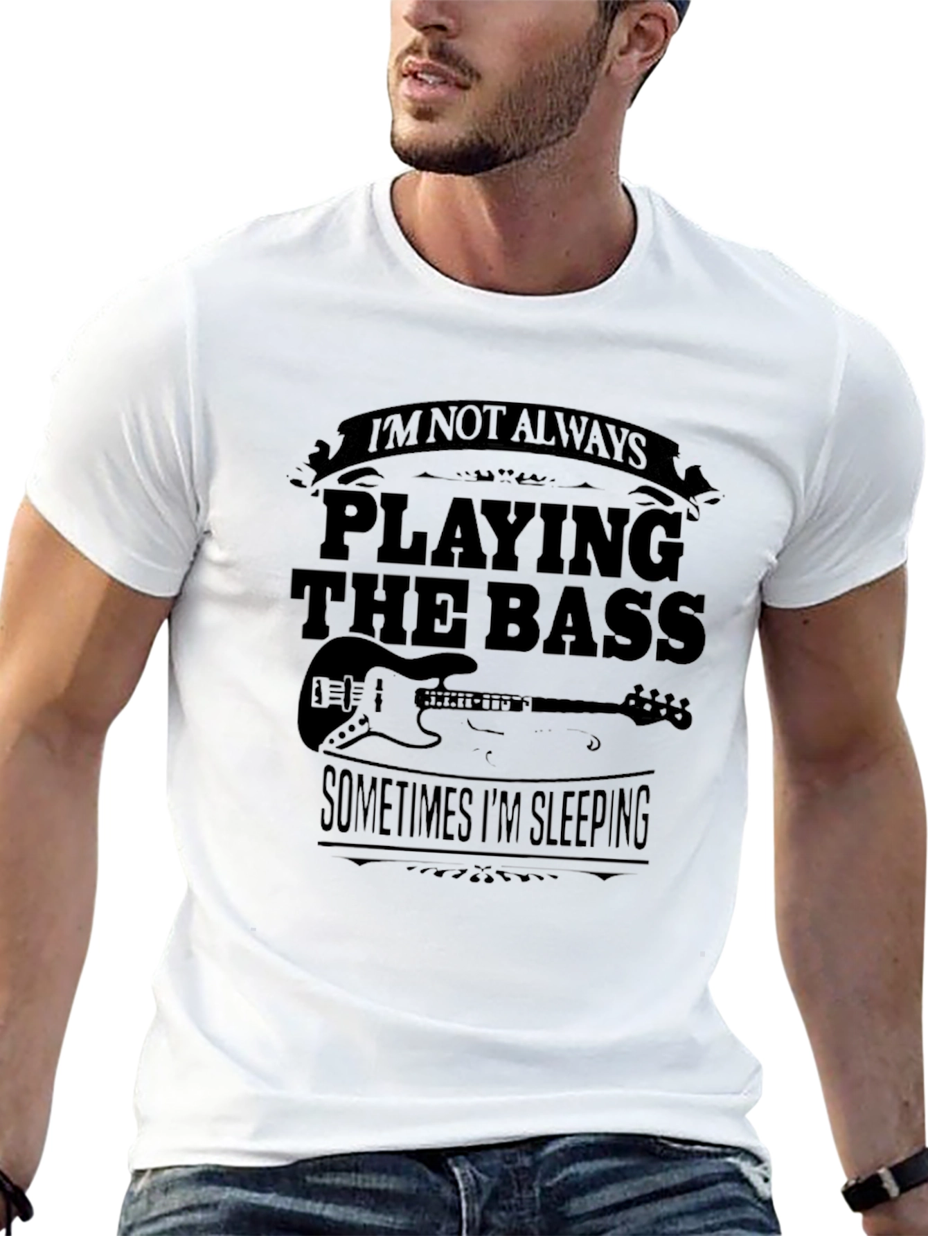 Black Bass Player T-Shirt - I'm Not Always Playing the Bass view 13