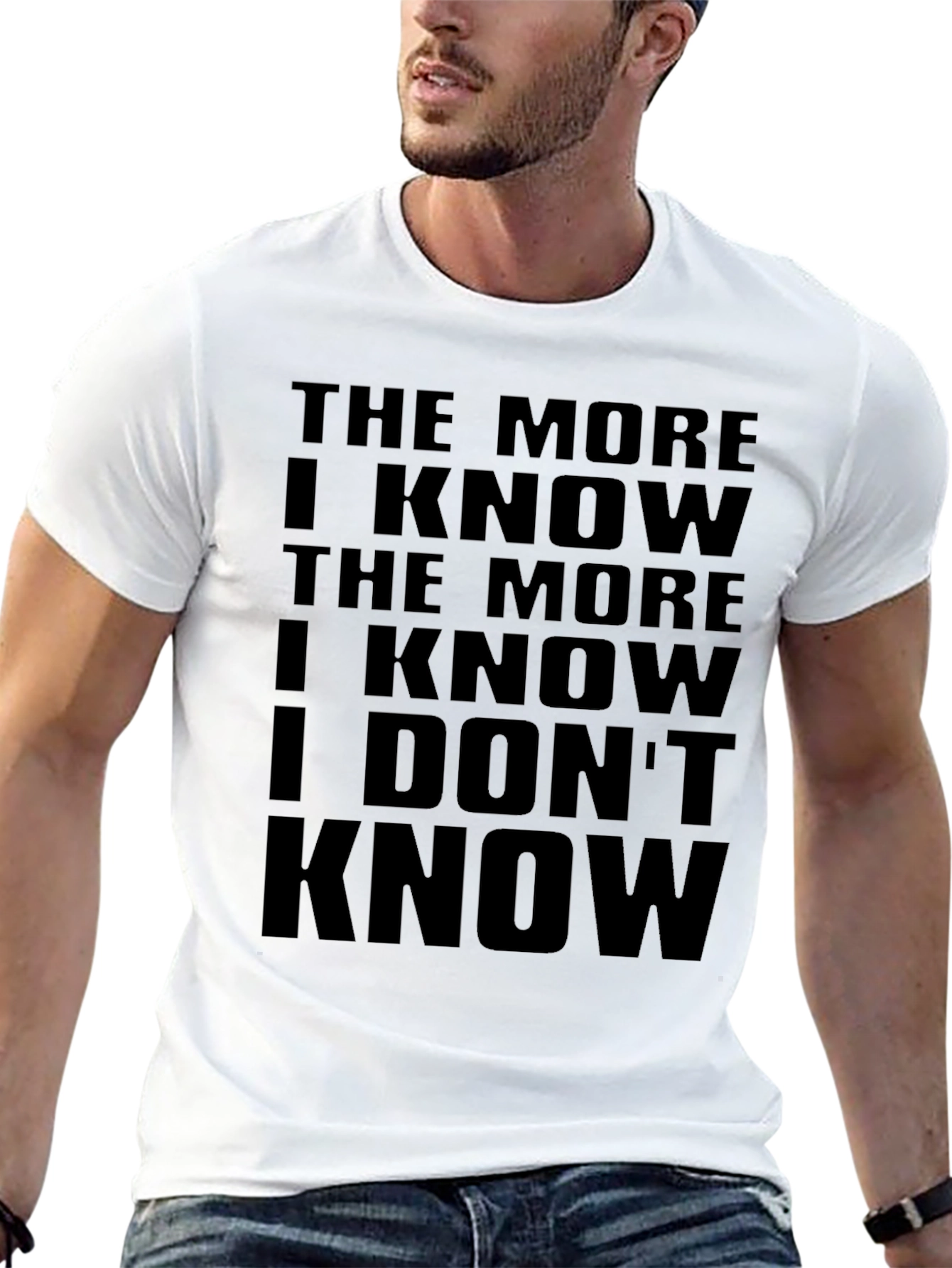 Black The More I Know Graphic Tee - Black view 13
