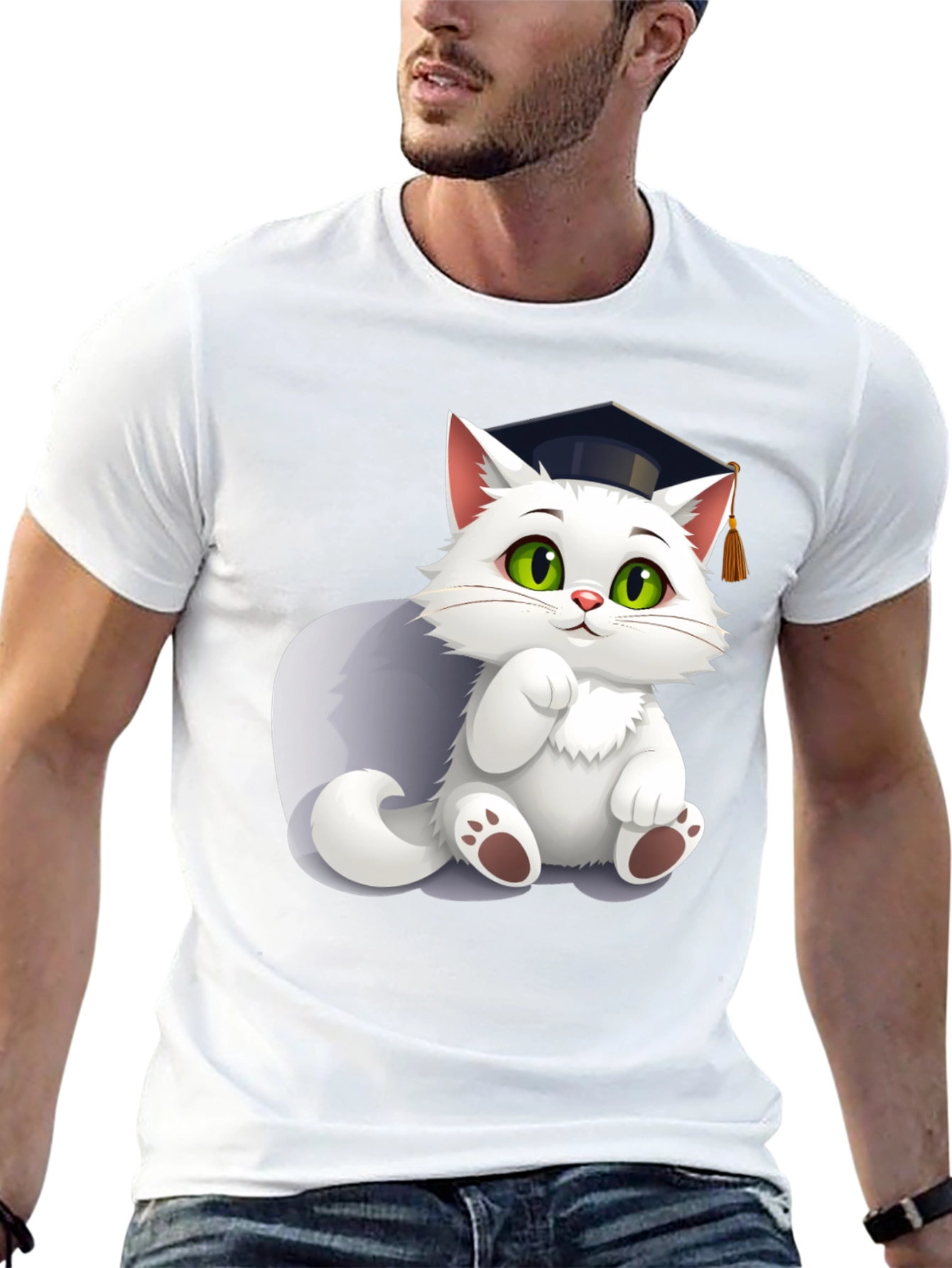 Black Cat Graduate T-Shirt view 13