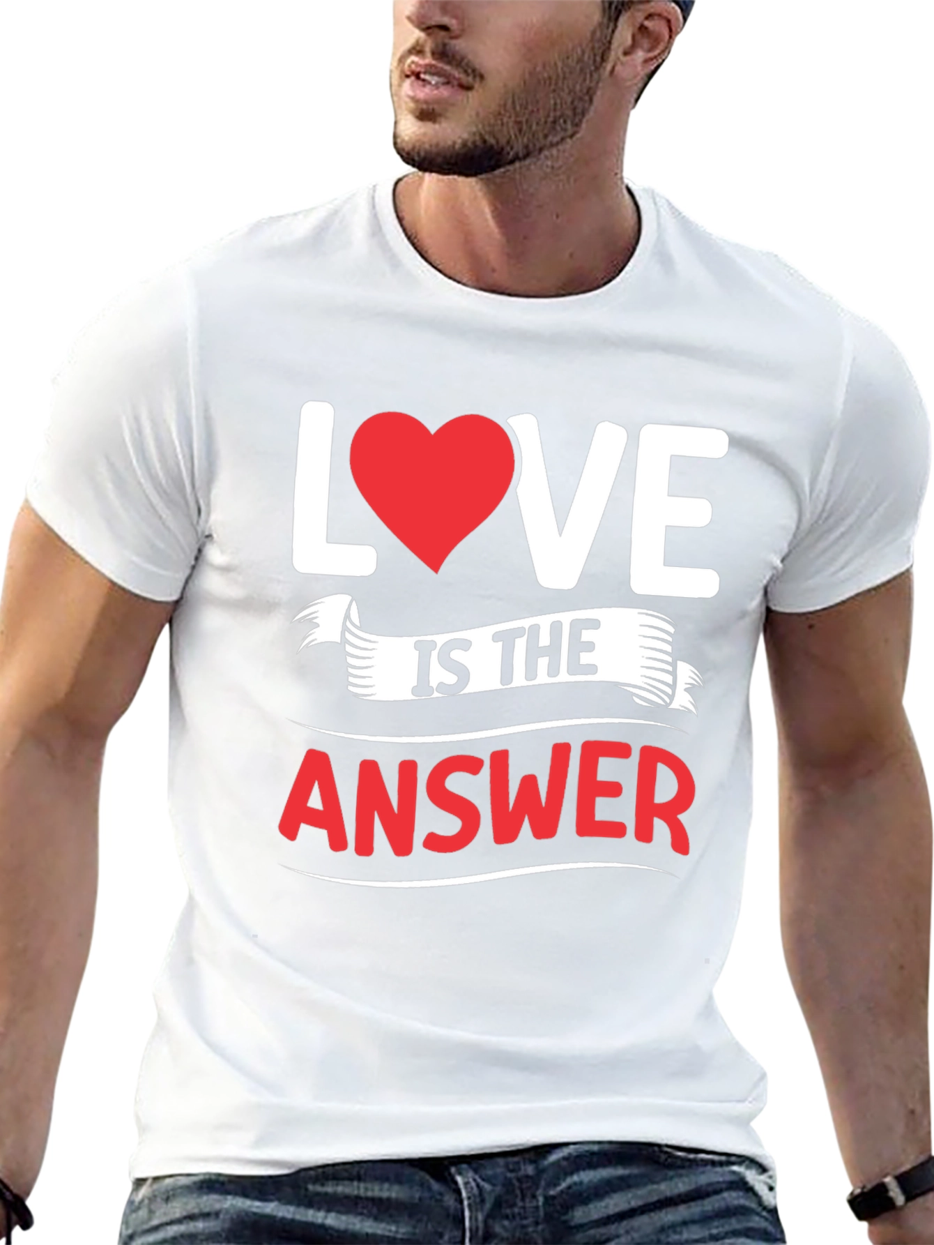 Black Love Is The Answer Graphic T-Shirt - Black view 13