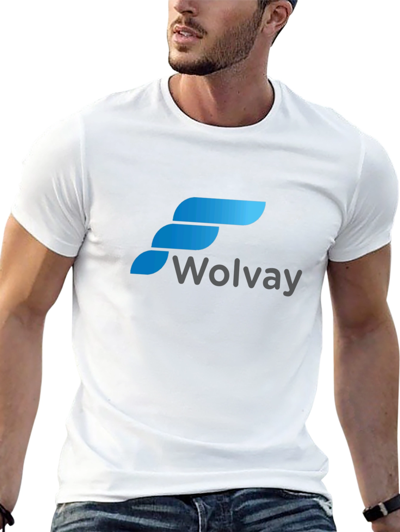 Black Wolvay T-Shirt: Stylish Logo Design, Comfortable Fit view 13