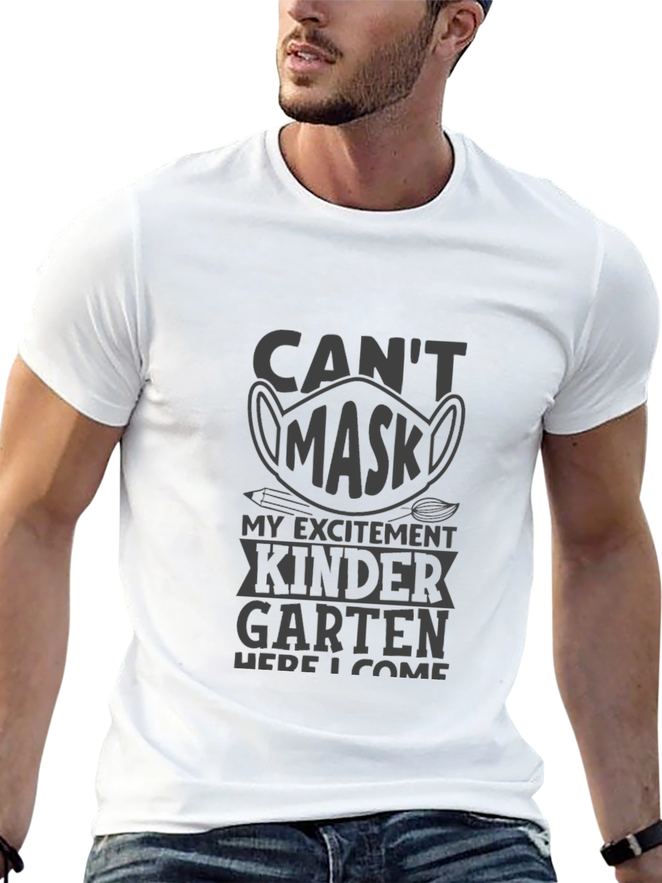 Can't Mask My Excitement Kindergarten T-Shirt - 13