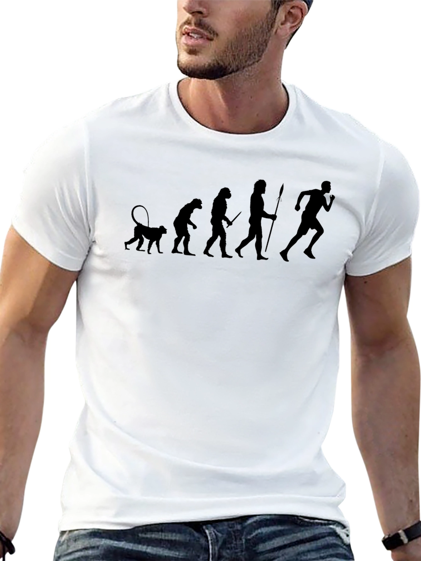 Black Evolution of Running Black T-Shirt view 13