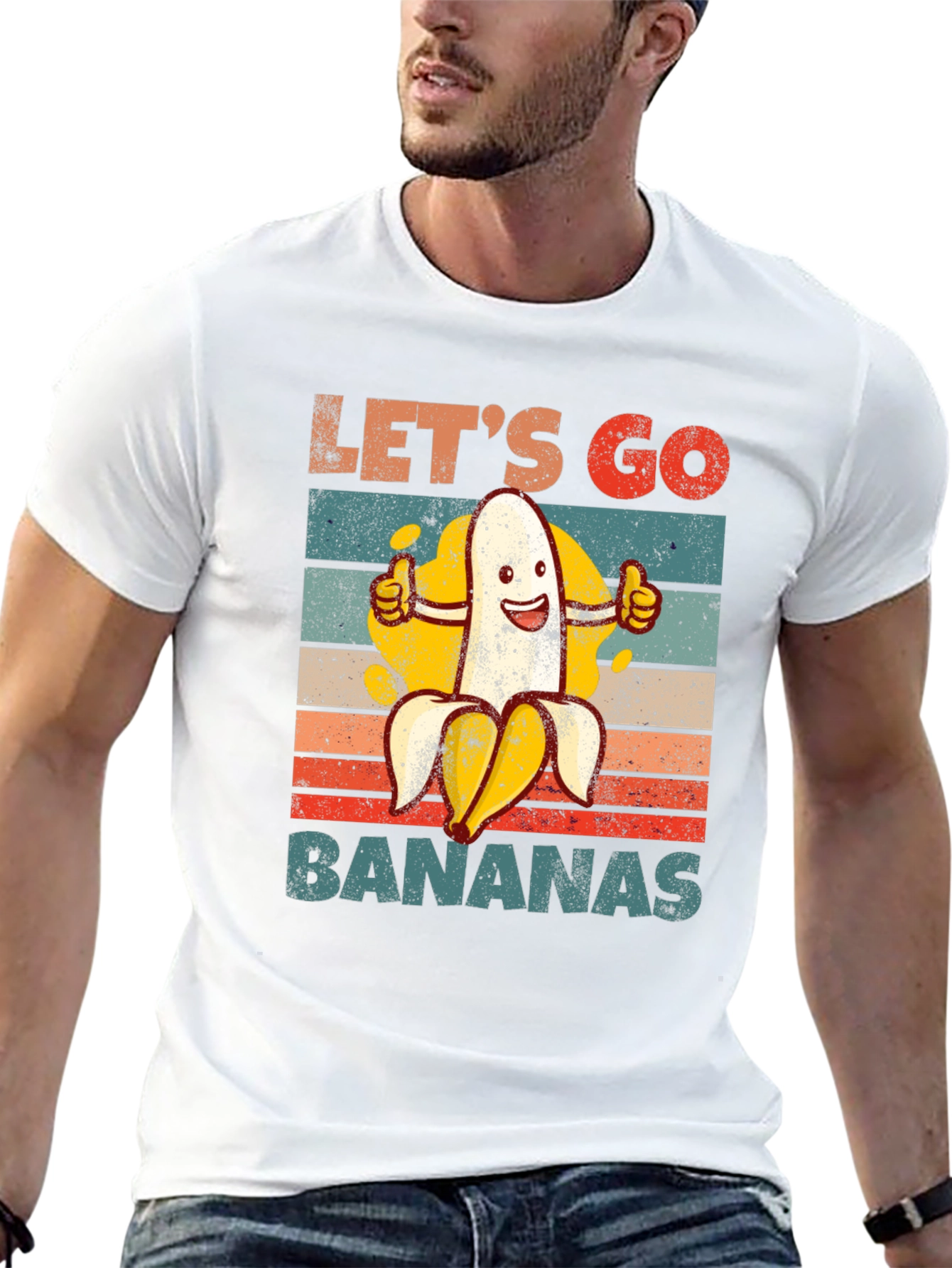Black Let's Go Bananas Graphic T-Shirt view 13