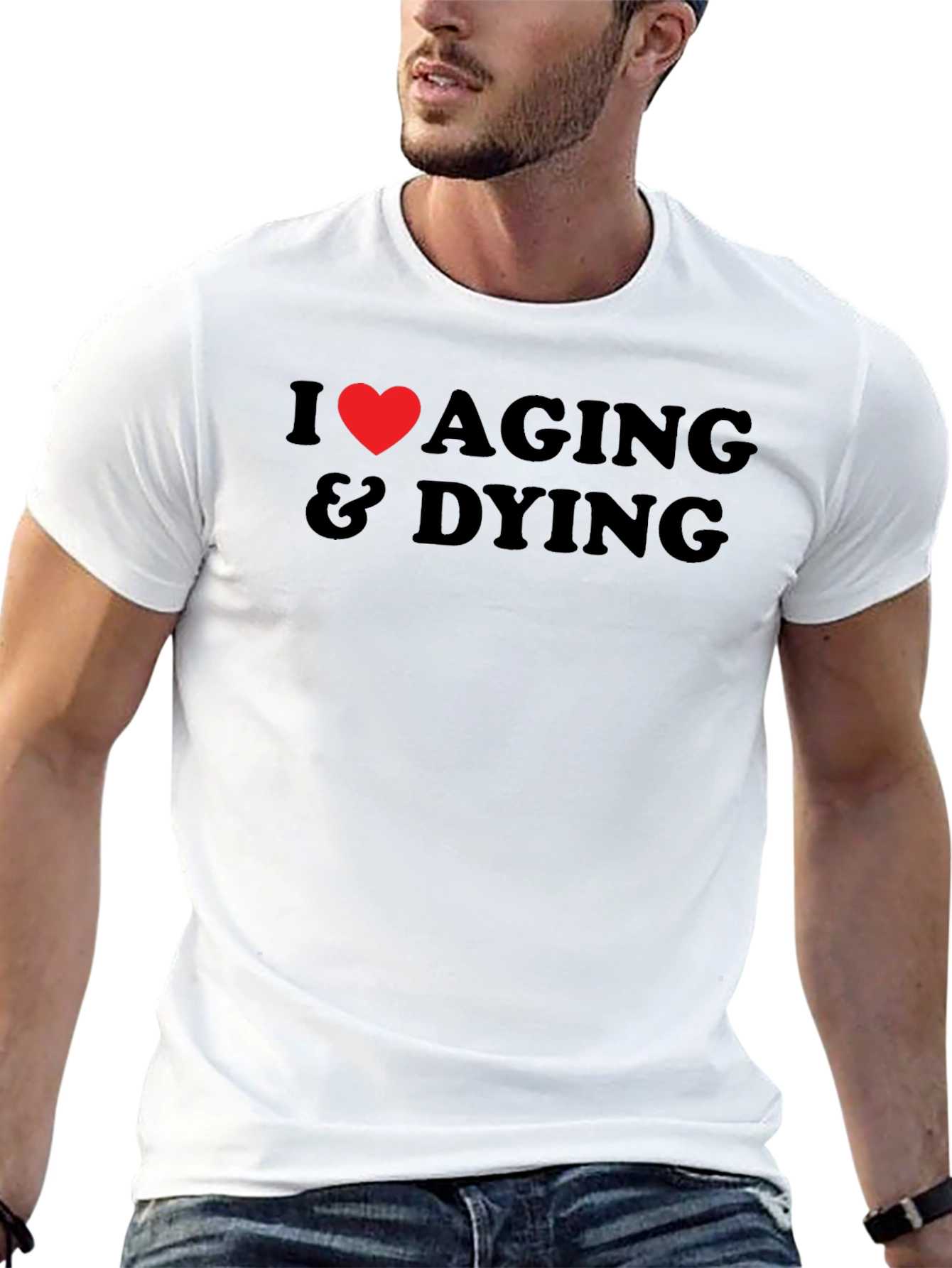 Black I Heart Aging & Dying Graphic T-Shirt view 13