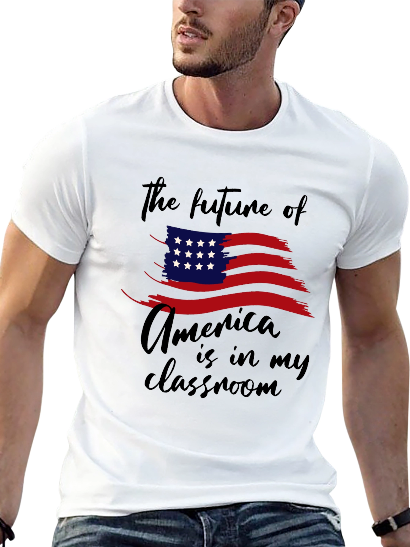 Black The Future of America T-Shirt view 13