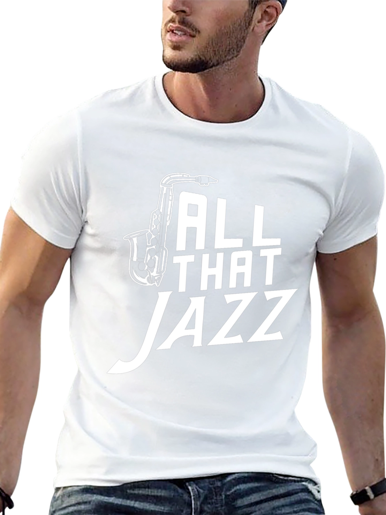 Black All That Jazz Saxophone Graphic Tee view 13
