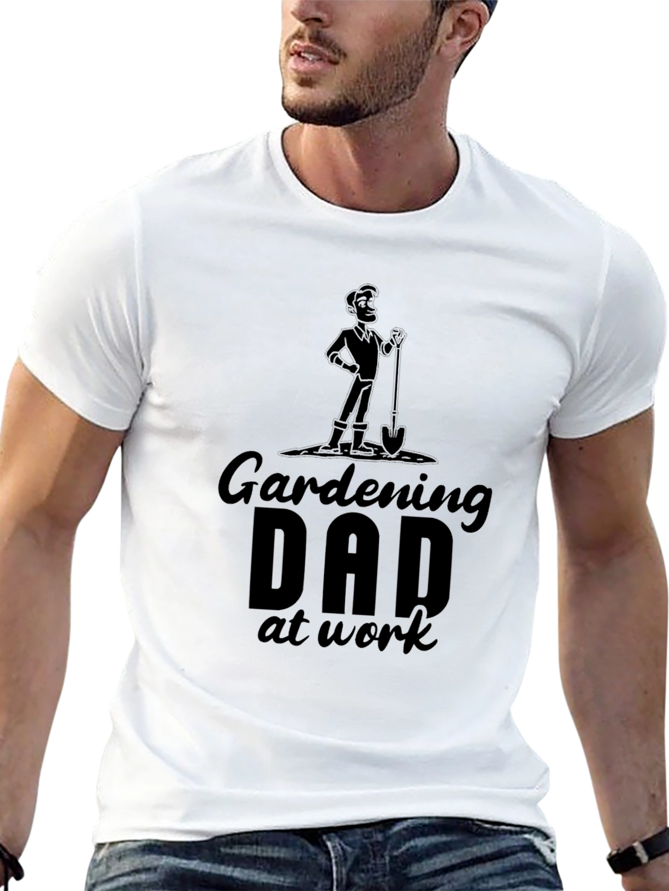 Black Gardening Dad T-Shirt - Black Graphic Tee view 13