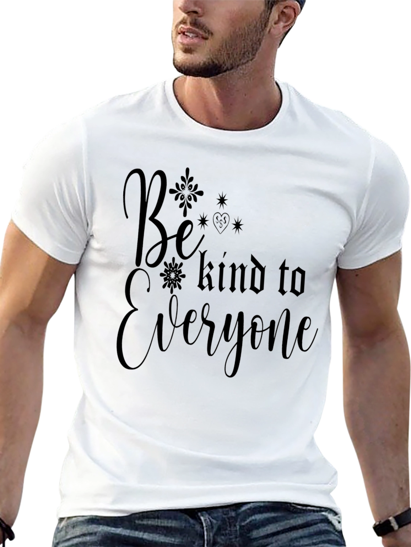 Black Be Kind to Everyone Black Graphic Tee view 13