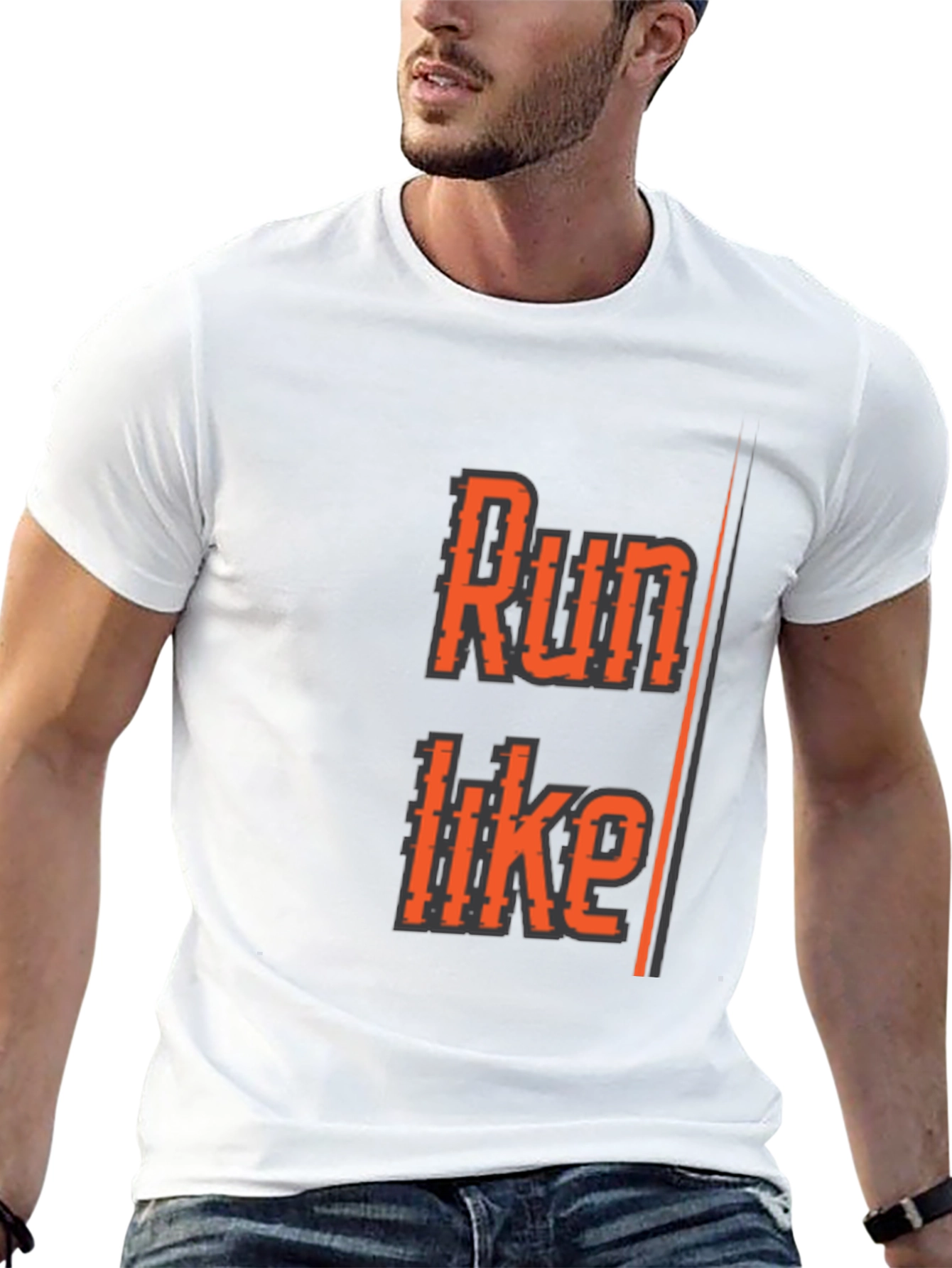 Black Run Like T-Shirt - Black Athletic Graphic Tee view 13